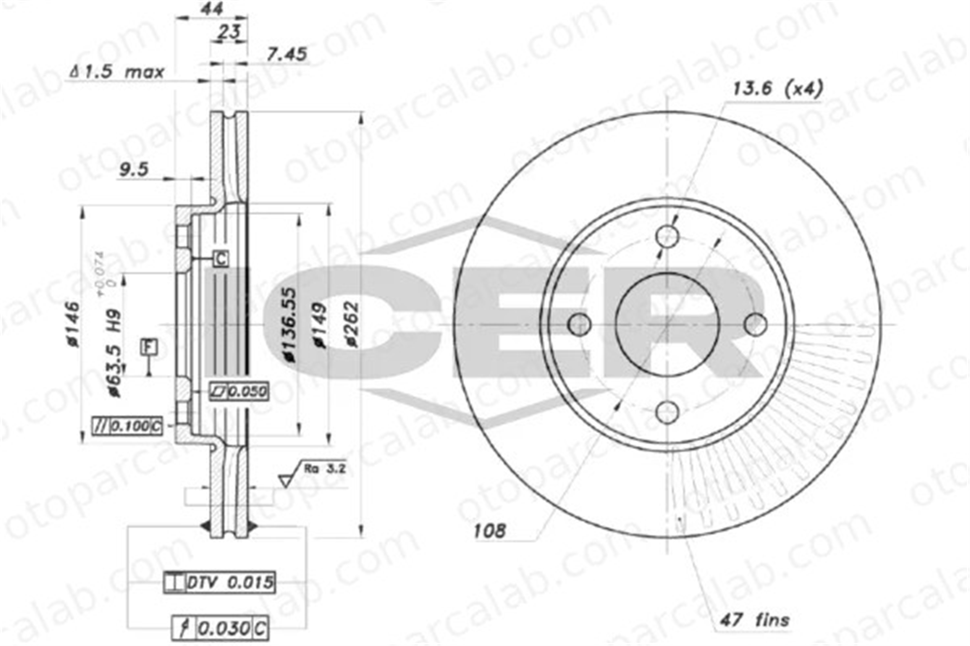 FORD ORJINAL H1BC1125A1A Fren Disk Ayna Ön Sağ ve Sol FORD FIESTA VII FIESTA VII Van H1BC1125A1A 2095058