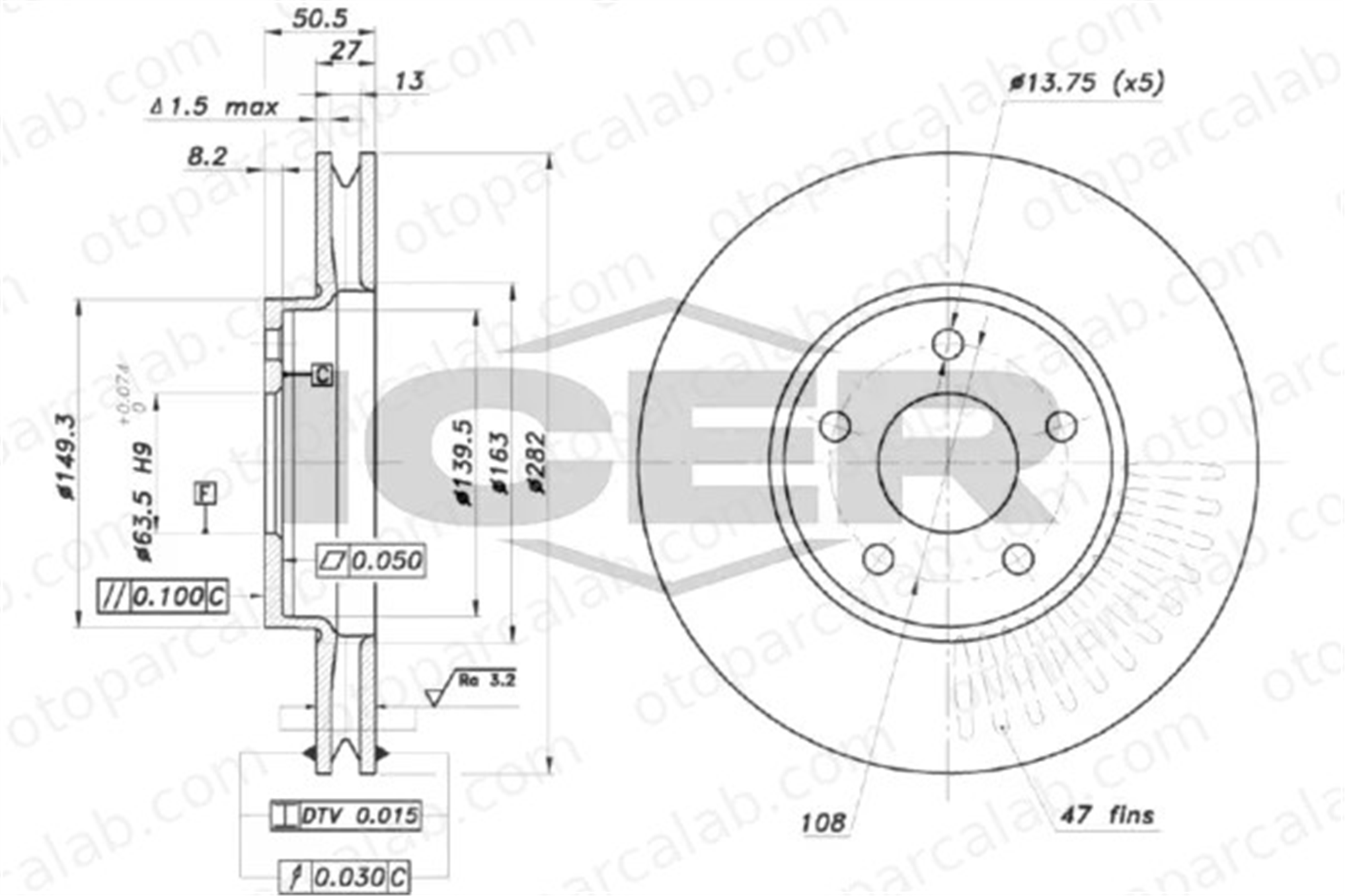 FORD ORJINAL JX611125AEB Fren Disk Ayna Ön Sağ ve Sol FORD FOCUS IV FOCUS IV Turnier JX611125AEB 2208066