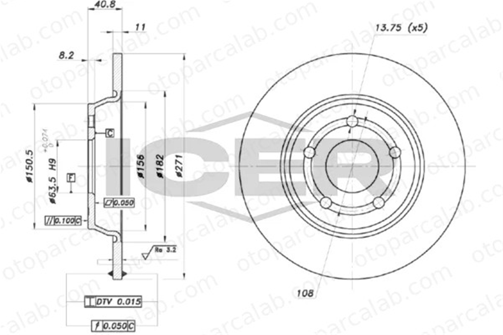FORD ORJINAL JX612A315AEA Fren Disk Ayna Arka Sağ ve Sol FORD FOCUS IV FOCUS IV Turnier JX612A315AEA 2196429