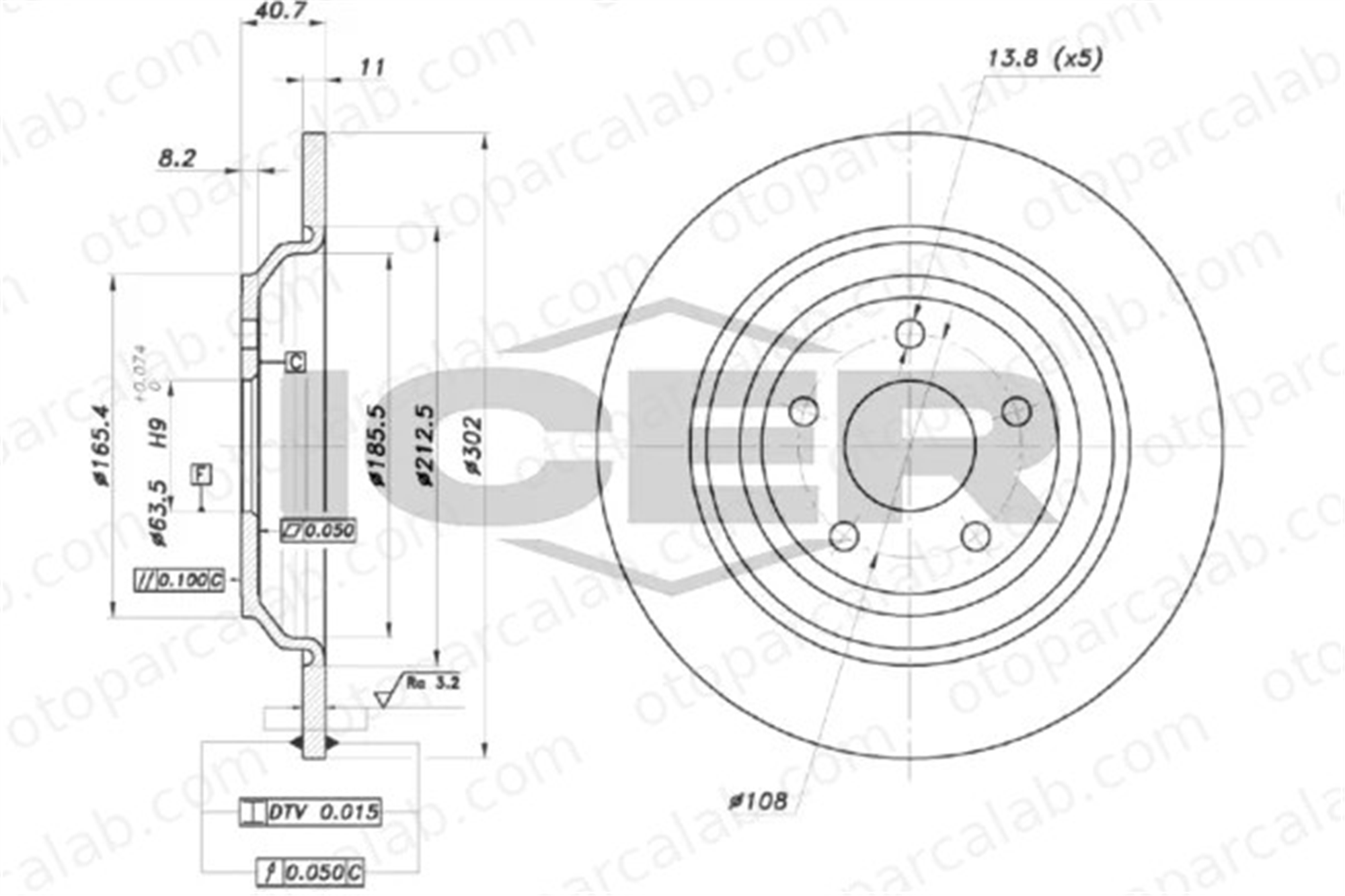 FORD ORJINAL JX612A315BEA Fren Disk Ayna Arka Sağ ve Sol FORD FOCUS III Turnier FOCUS III JX612A315BEA 1936154