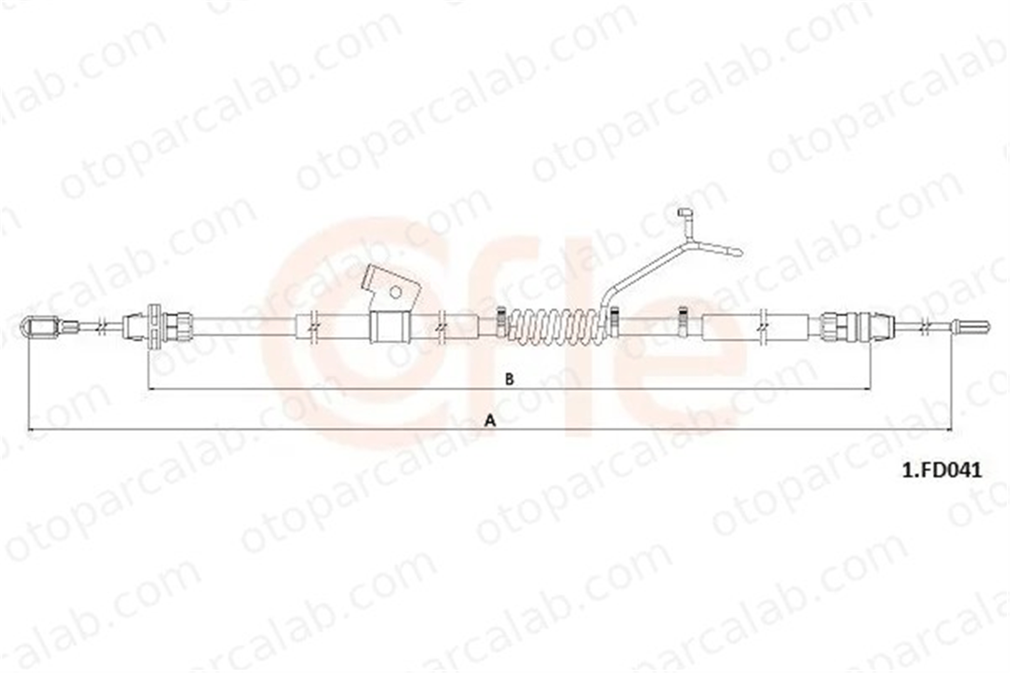 FORD ORJINAL KK212A809EA El Fren Teli Arka Sağ veya Sol FORD TRANSIT CUSTOM V362 Minibüs/Otobüs KK212A809EA 2388951