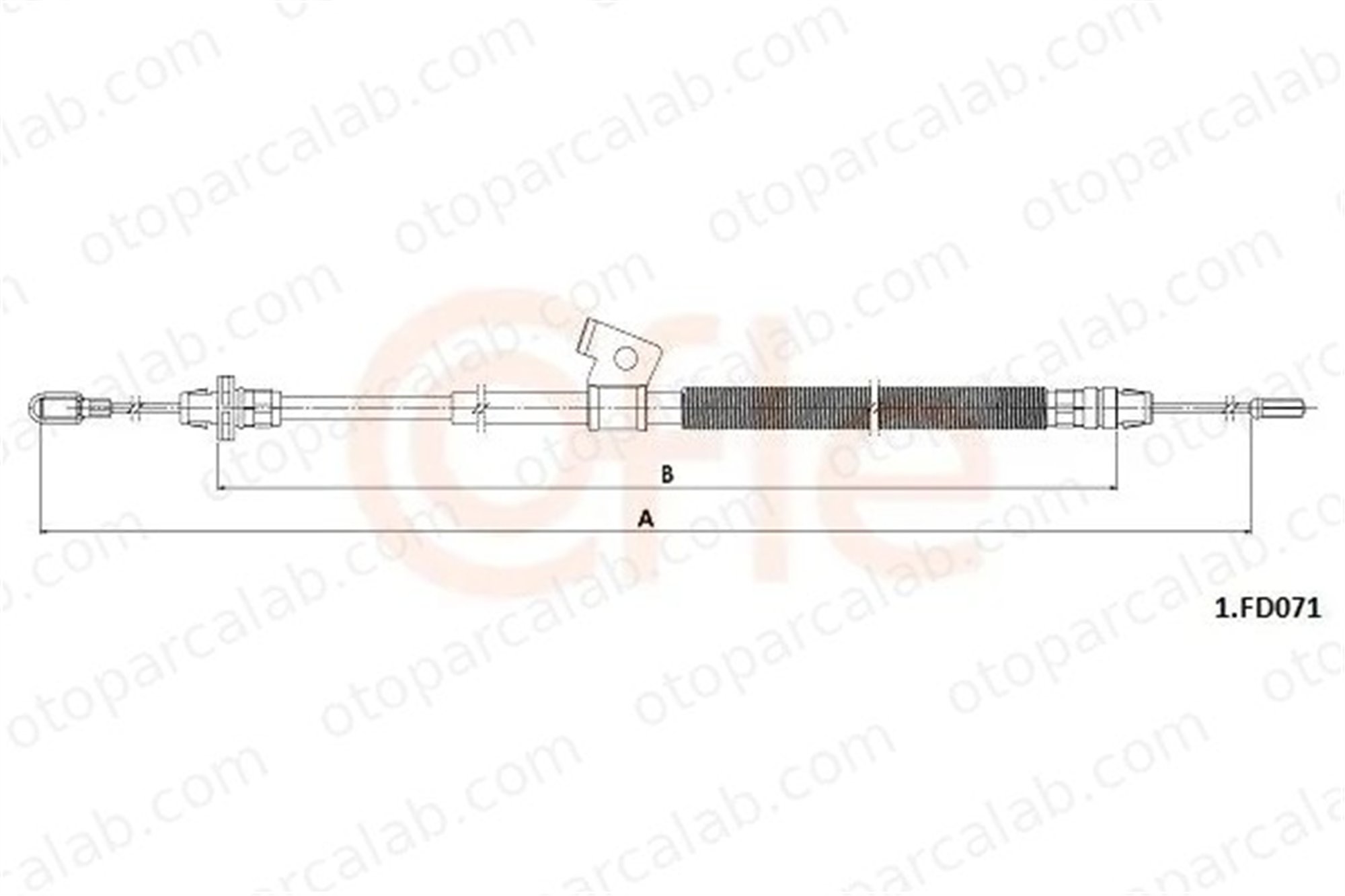 FORD ORJINAL MK212A635CA El Fren Teli Arka Sağ FORD TRANSIT CUSTOM V362 Minibüs/Otobüs TRANSIT CUSTOM V362 Panelvan/Van MK212A635CA 2034770