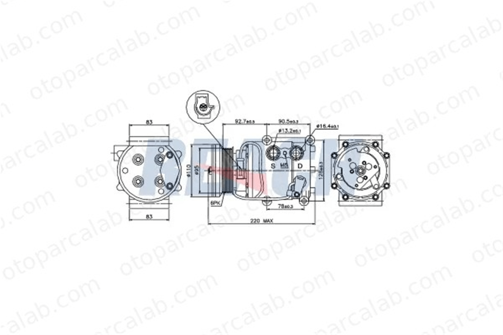 FORD ORJINAL YS4H19D629AF Klima Kompresörü FORD FOCUS I FOCUS I Turnier YS4H19D629AF 1064354