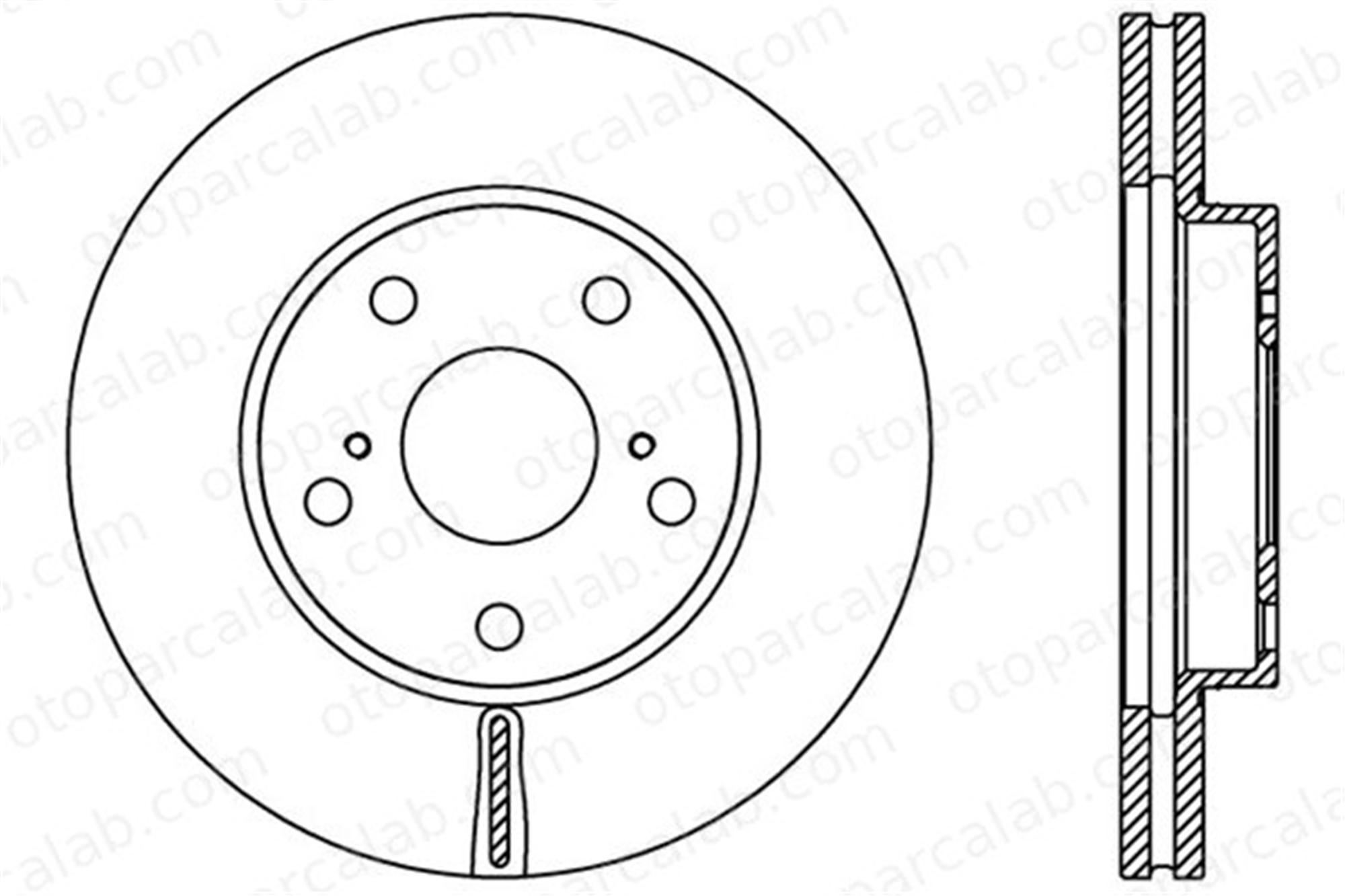 FRENBU 34414 Fren Disk Ayna Ön Sağ ve Sol TOYOTA AURIS COROLLA Sedan 4351212670