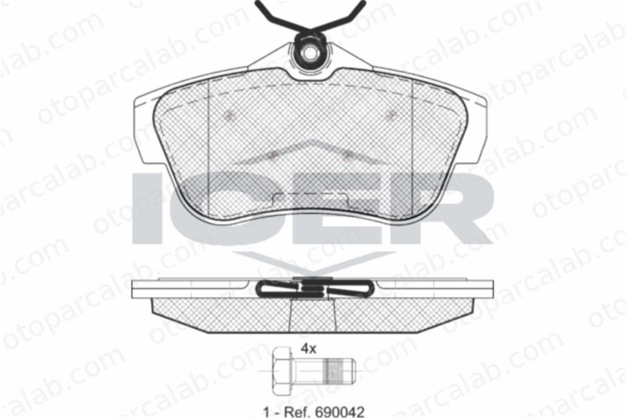 FROW 168.1102.001 Fren Disk Balata Arka TOYOTA PROACE Panelvan/Van 1611839580 425367M