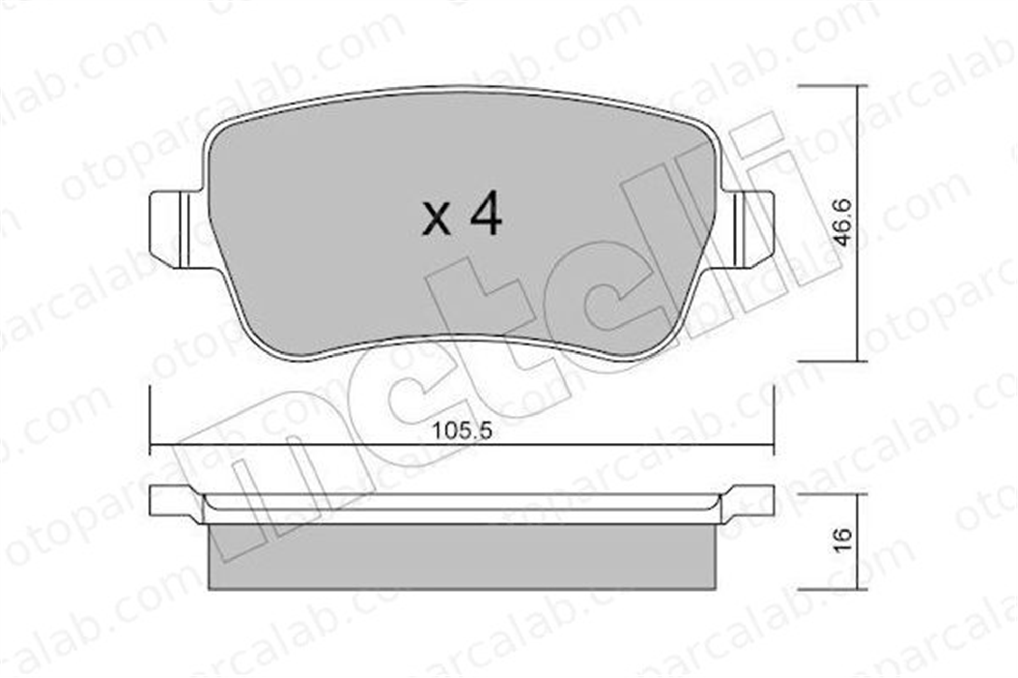 FROW 174.1102.003 Fren Disk Balata Arka FIAT CROMA 71772219 77364168M