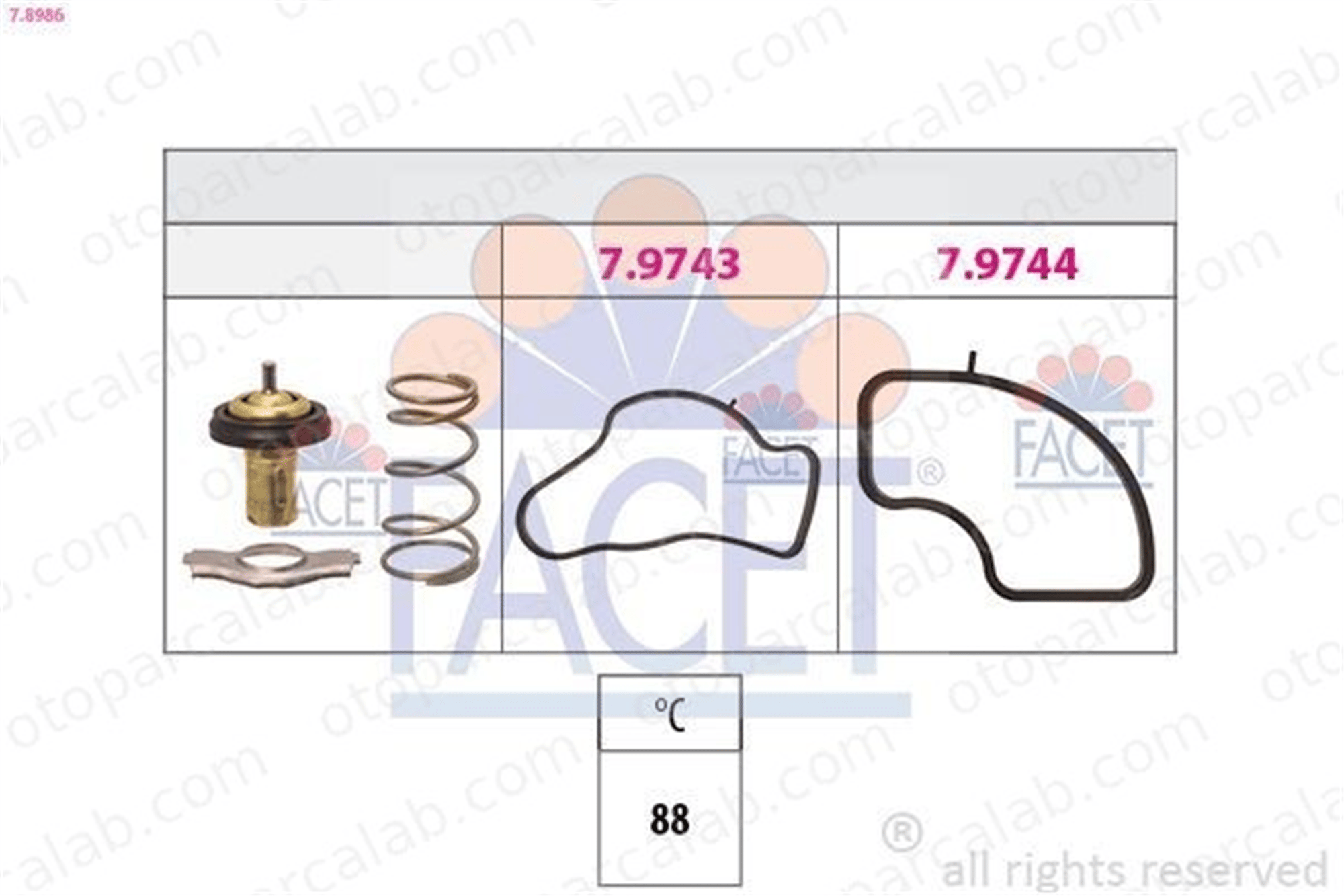 FROW 194.1405.001 Termostat JEEP CHEROKEE FIAT 500X 1648019380 1769055P00
