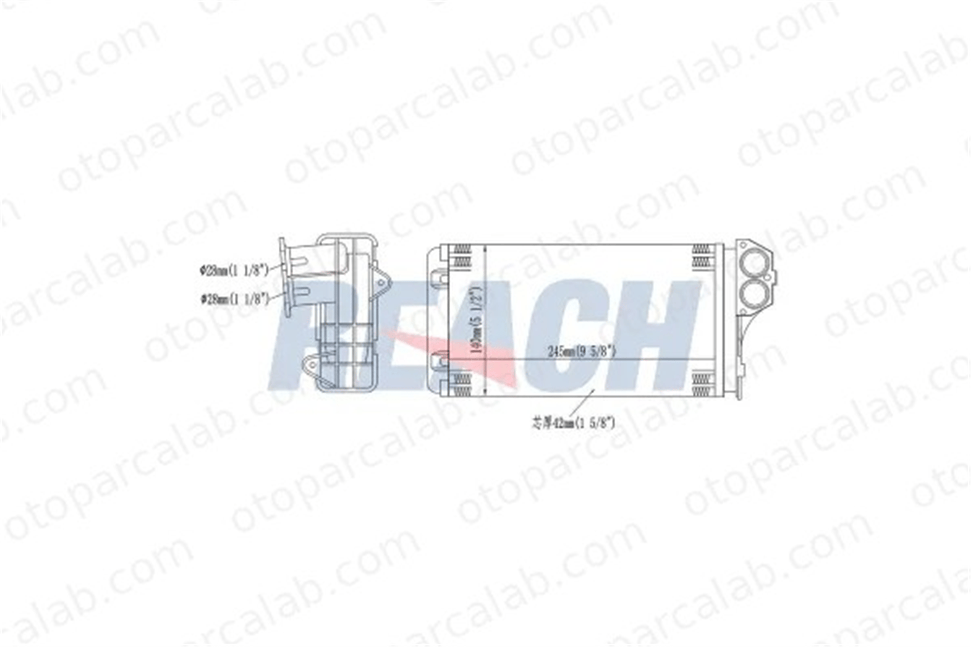 FROW 254.1402.001 Kalorifer Radyatörü PEUGEOT 206 Hatchback CITROËN XSARA PICASSO 6448G3