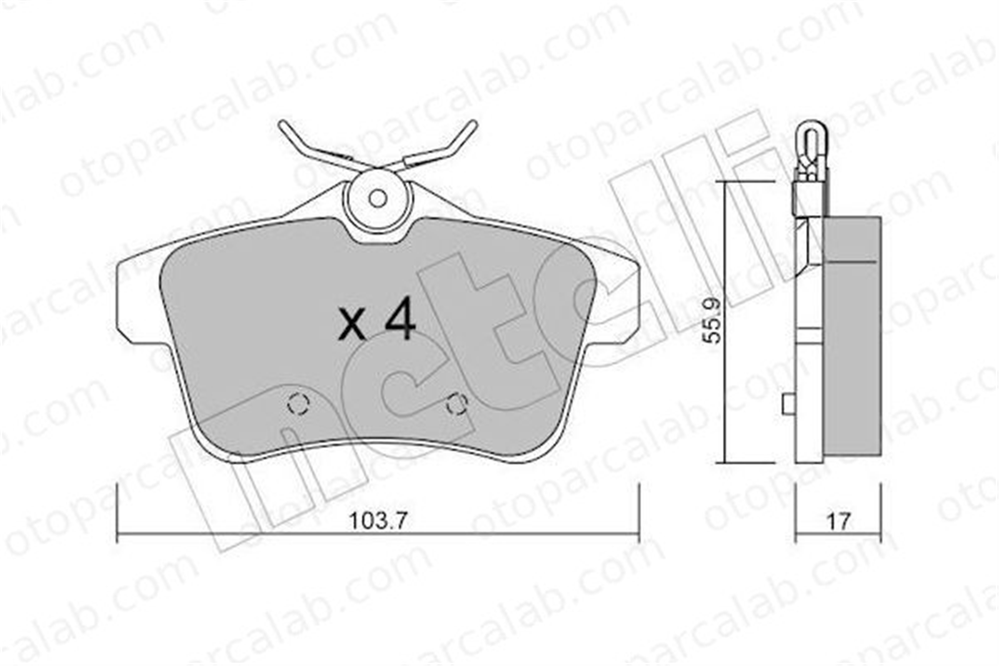 FROW 283.1102.004 Fren Disk Balata Arka CITROËN DS4 PEUGEOT 3008 MPV 1608681680 1608520680