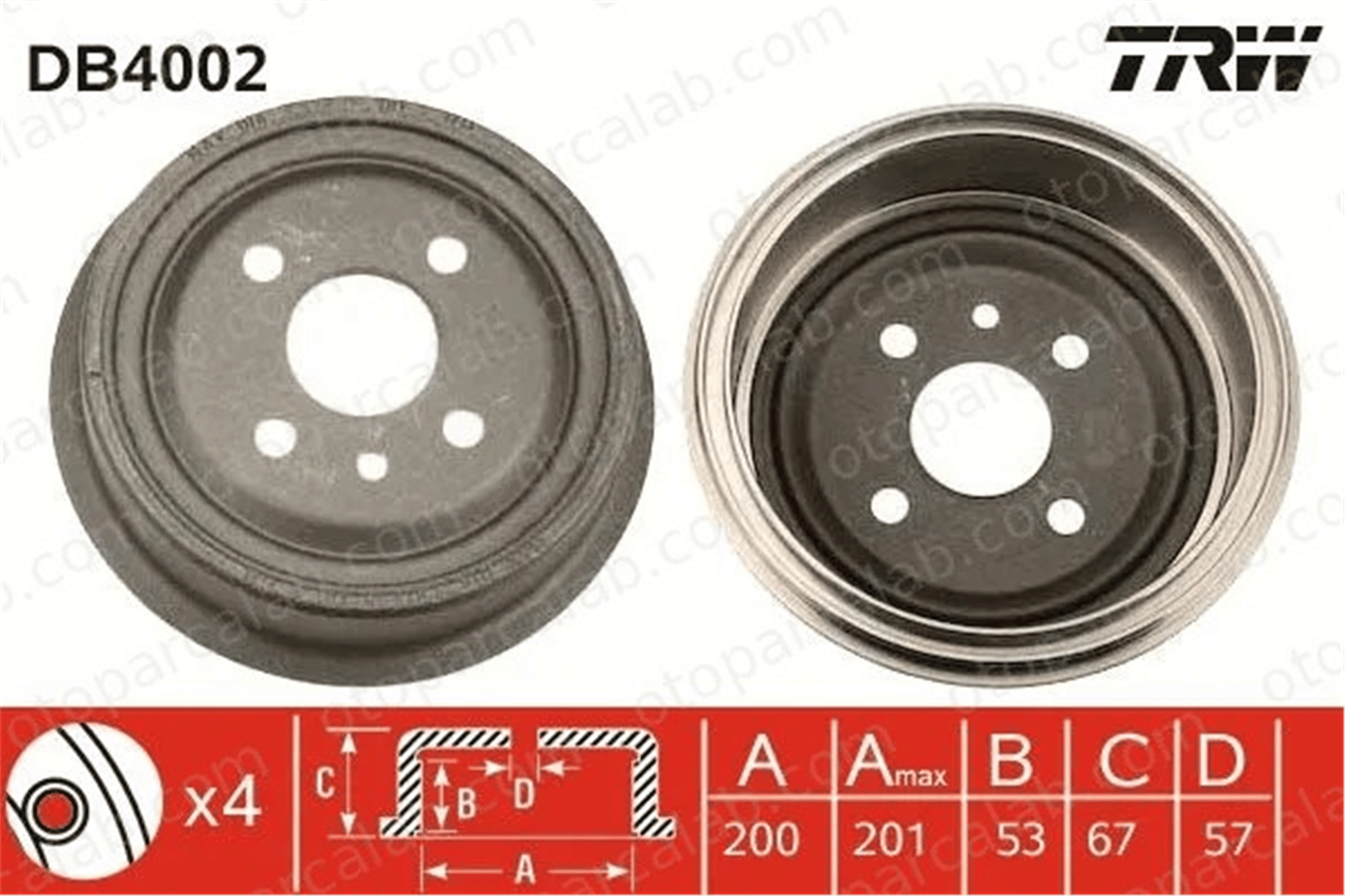 FROW 352.1105.001 Kampana Arka Sağ veya Sol OPEL KADETT E Hatchback KADETT E 568057 90105445