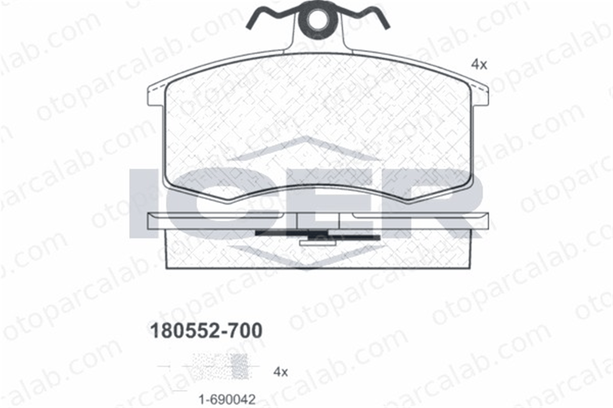 FROW 390.1101.001 Fren Disk Balata Ön LADA SAMARA Sedan ZAZ TAVRIA 410805PA0B 410105PA0D