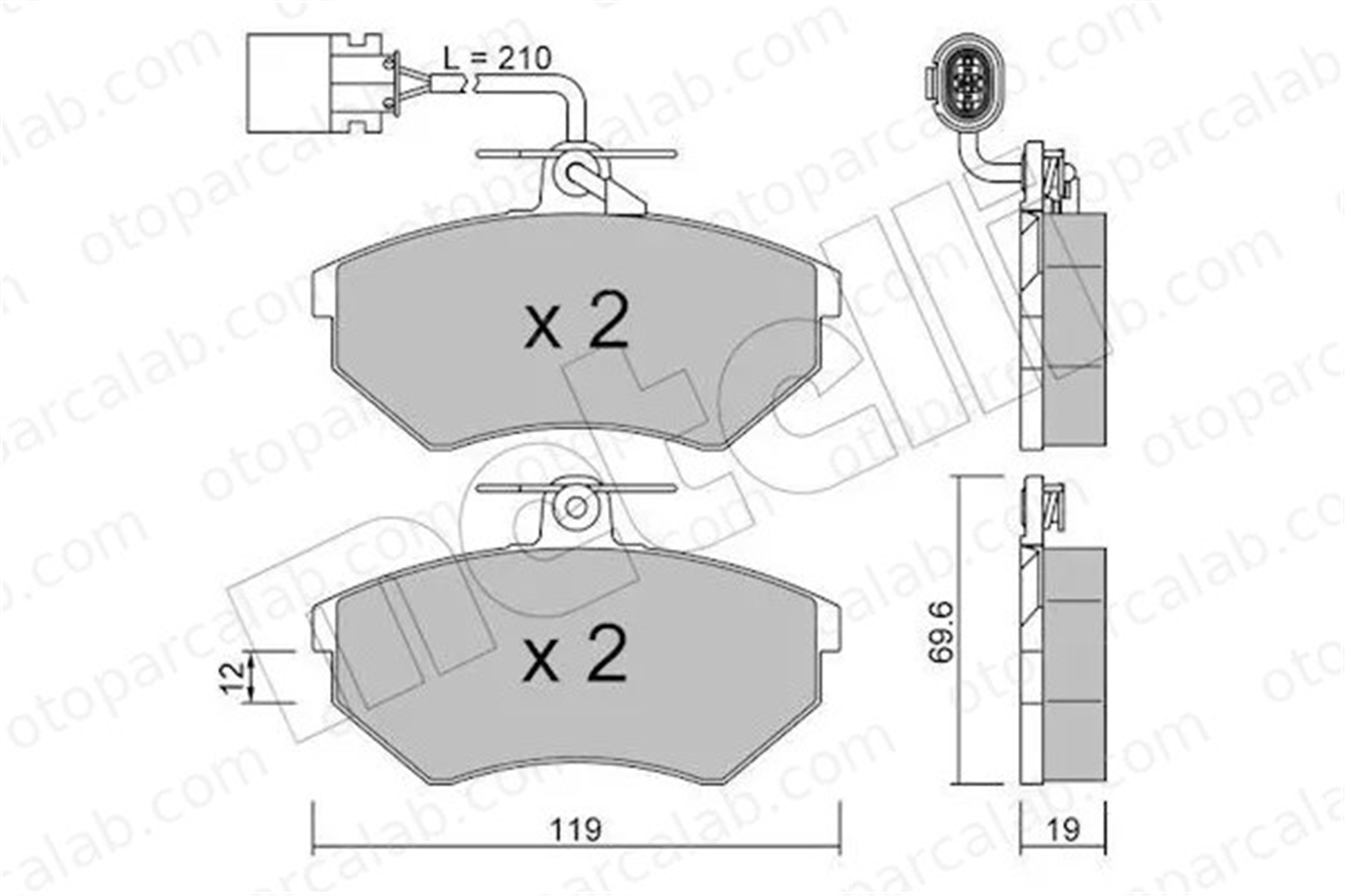 FROW 402.1101.008 Fren Disk Balata Ön AUDI 100 C3 Sedan 100 C3 Avant 357698151F 357698151A