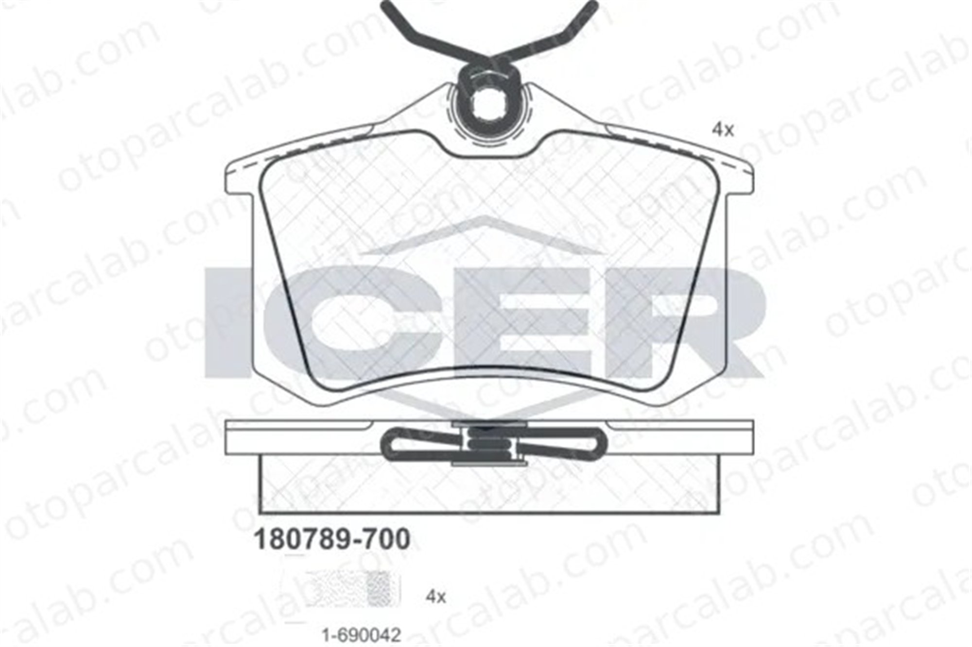 FROW 402.1102.002 Fren Disk Balata Arka AUDI A6 C5 Avant A6 C5 191615415A 191698451