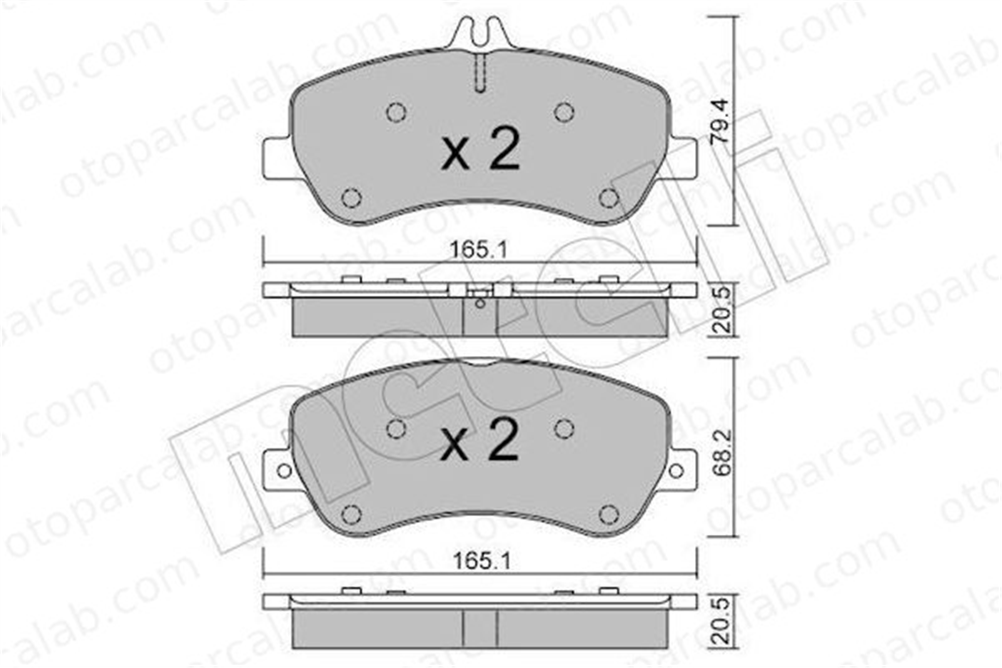 FROW 474.1101.001 Fren Disk Balata Ön MERCEDES-BENZ GLK-SERISI E-SERISI Cabrio 54204820 0054204820