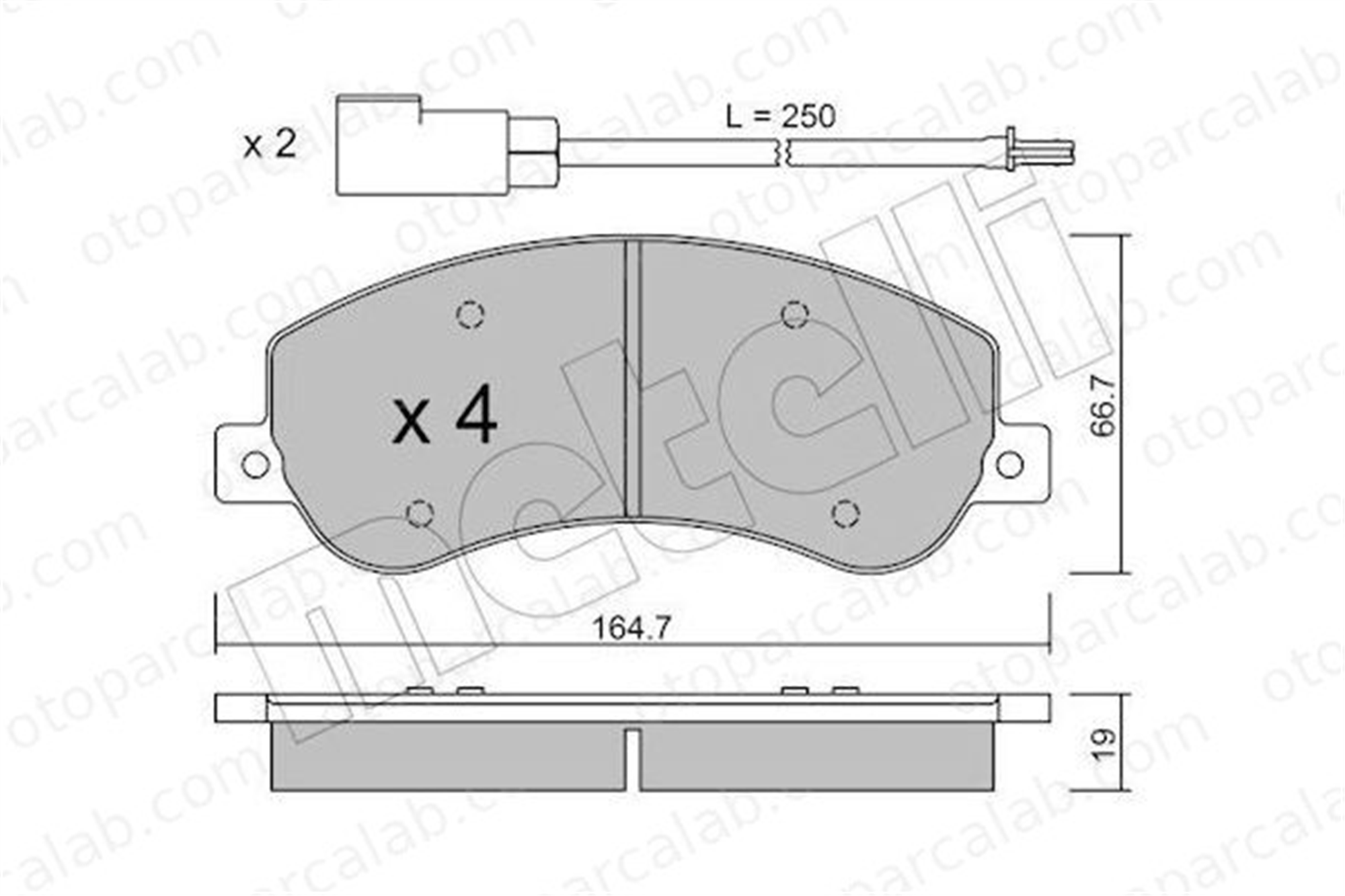 FROW 504.1101.022 Fren Disk Balata Ön FORD TRANSIT Panelvan/Van TRANSIT Platform şasi 1371402 1433952