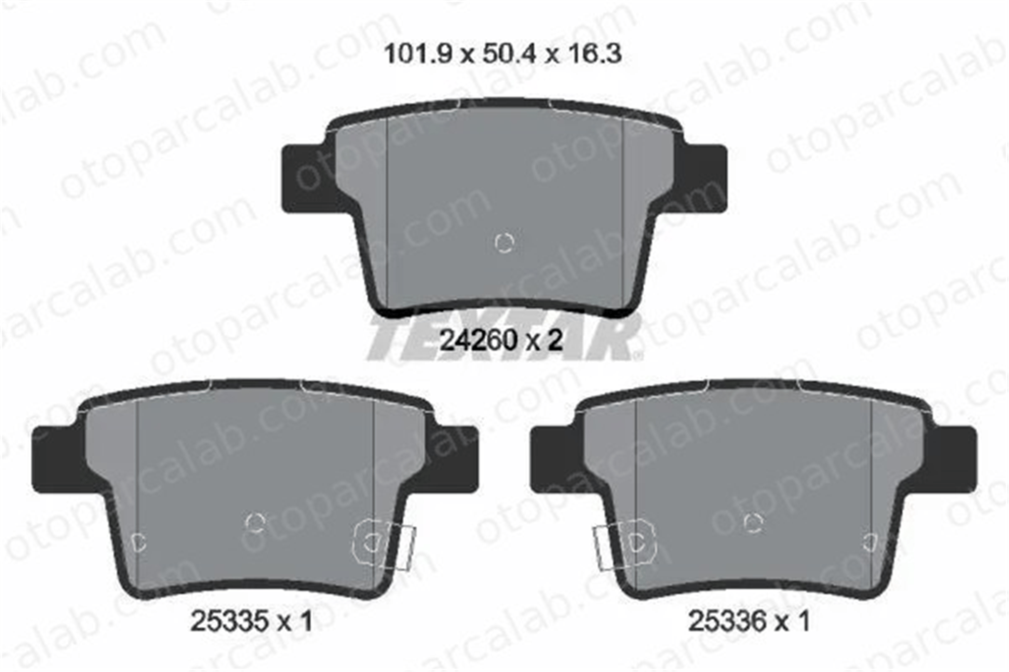FROW 507.1102.003 Fren Disk Balata Arka FORD MONDEO III Sedan MONDEO III 1014020060 10312560