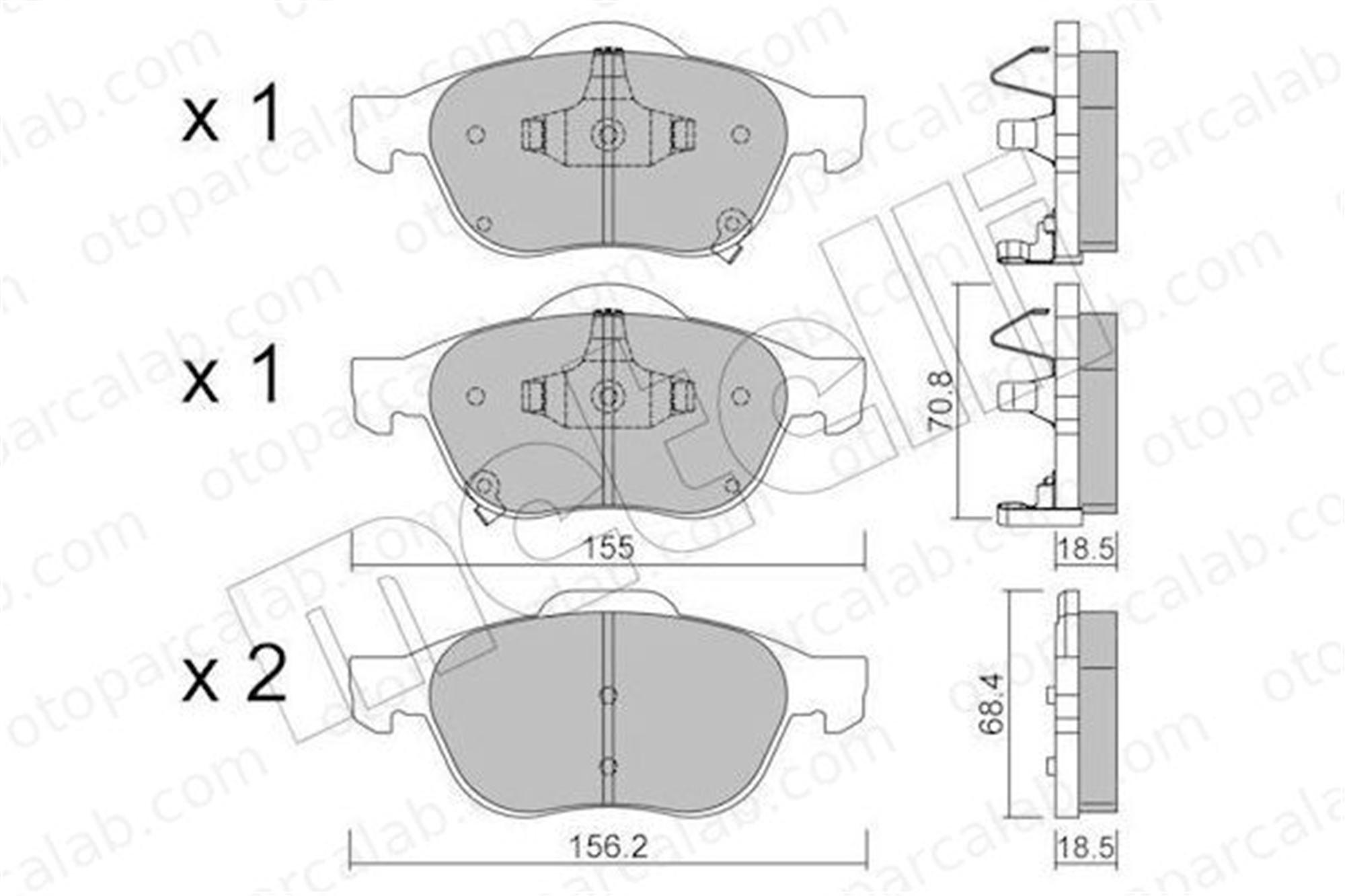 FROW 551.1101.042 Fren Disk Balata Ön TOYOTA AVENSIS AVENSIS Liftback 446505050 0446505050