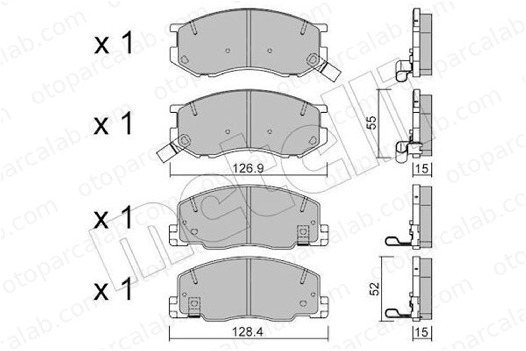 FROW 551.1101.054 Fren Disk Balata Ön TOYOTA PREVIA I 44650B030M 044650B030M