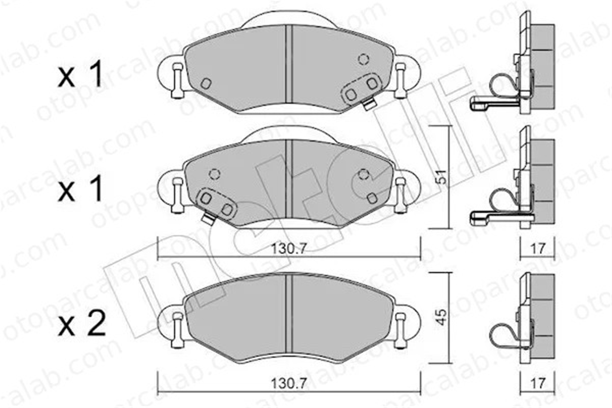 FROW 551.1101.039 Fren Disk Balata Ön TOYOTA YARIS VERSO YARIS 44650D010 044650D010