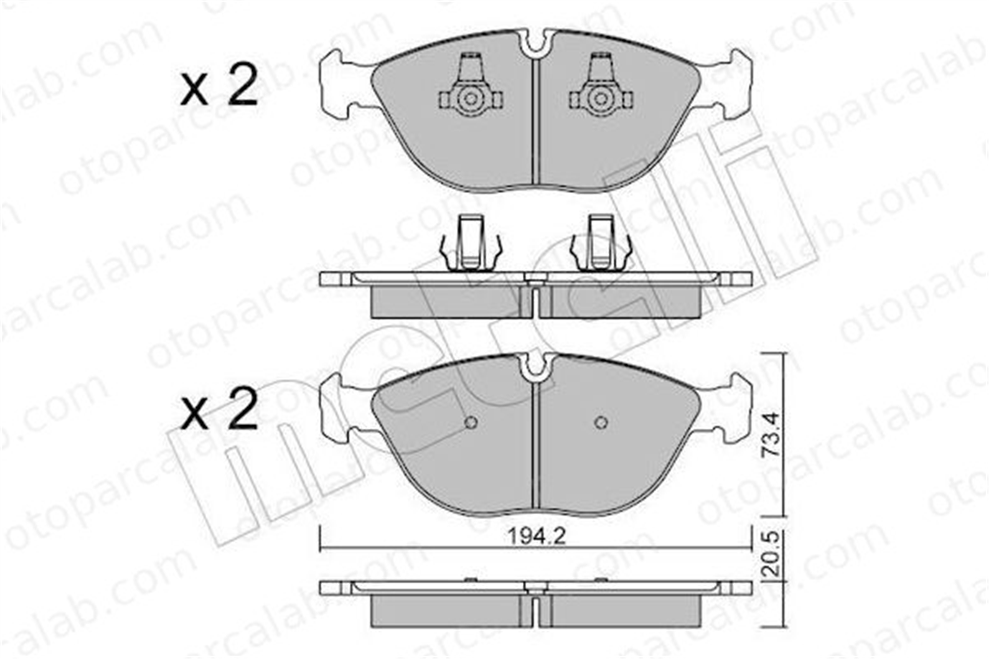 FROW 551.1101.048 Fren Disk Balata Ön TOYOTA AYGO CITROËN C1 II 3B7698151 425328M