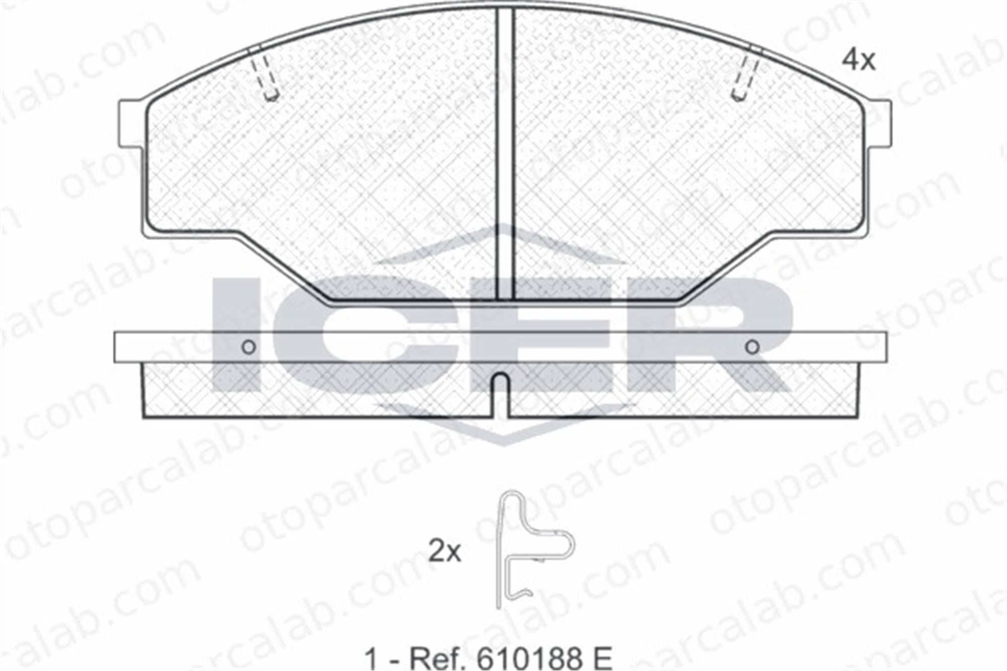 FROW 551.1101.053 Fren Disk Balata Ön TOYOTA LAND CRUISER LAND CRUISER PRADO 446535090M 0446535090M