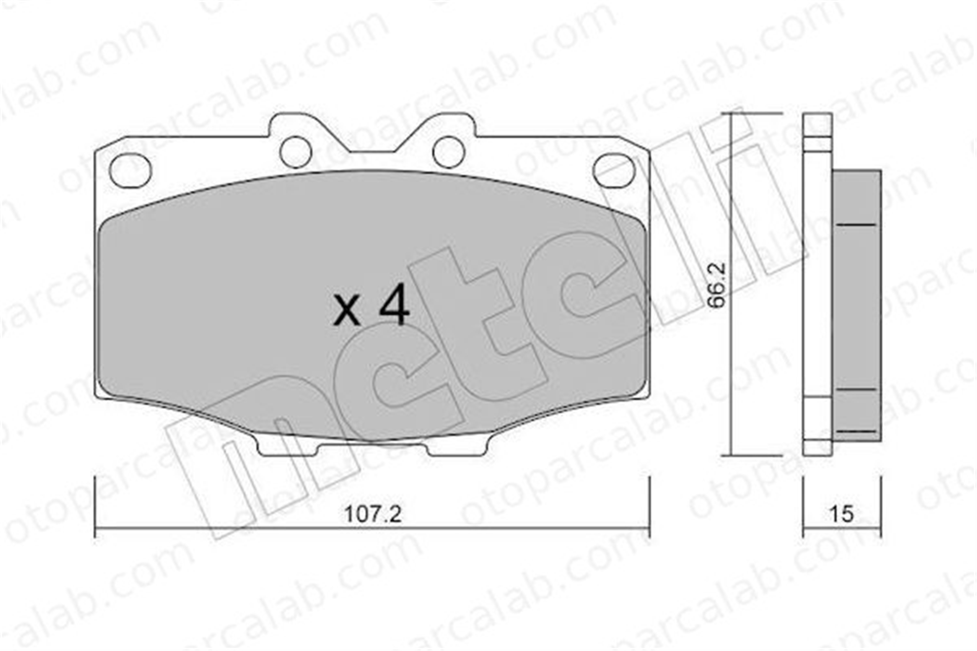 FROW 551.1102.010 Fren Disk Balata Arka TOYOTA LAND CRUISER LAND CRUISER PRADO 446535090 0446535090