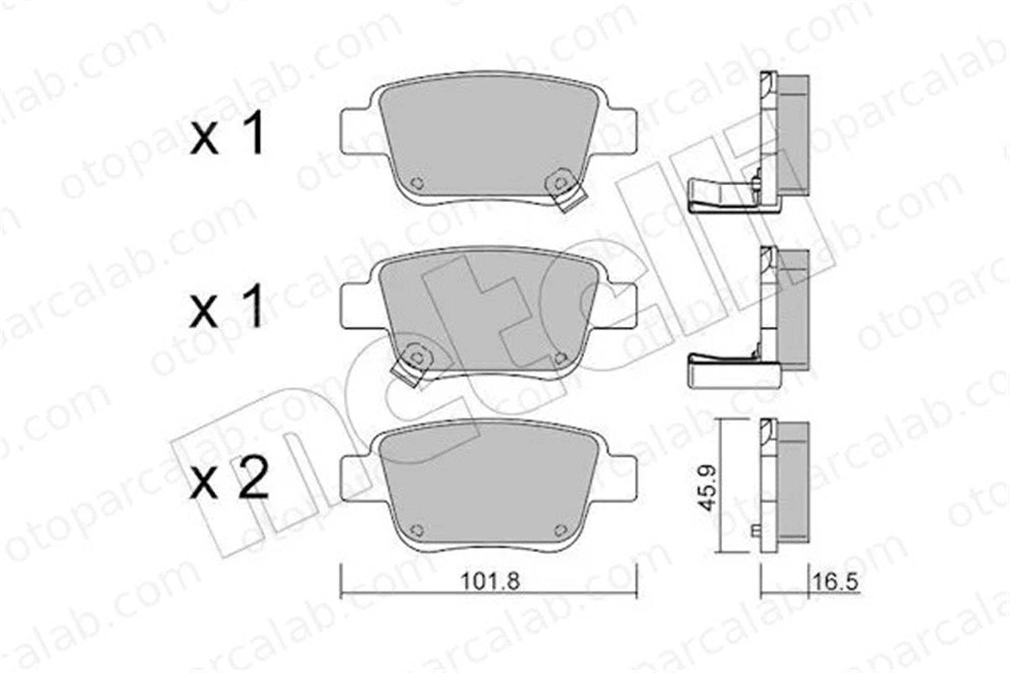 FROW 551.1102.007 Fren Disk Balata Arka TOYOTA AVENSIS AVENSIS Sedan 446605010 446558010