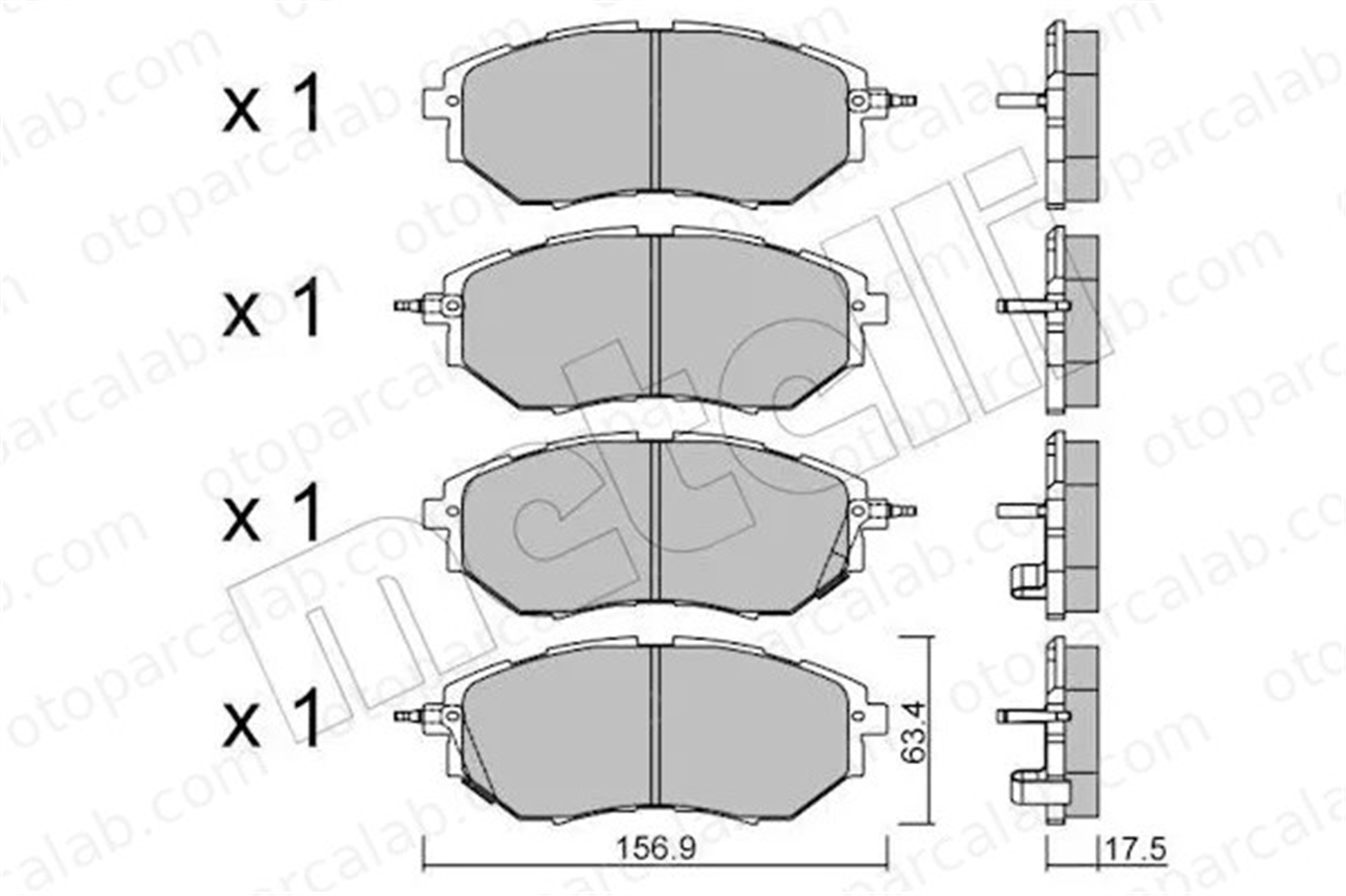 FROW 551.1102.009 Fren Disk Balata Ön SUBARU FORESTER IMPREZA Hatchback 26296AG010 26696AG010