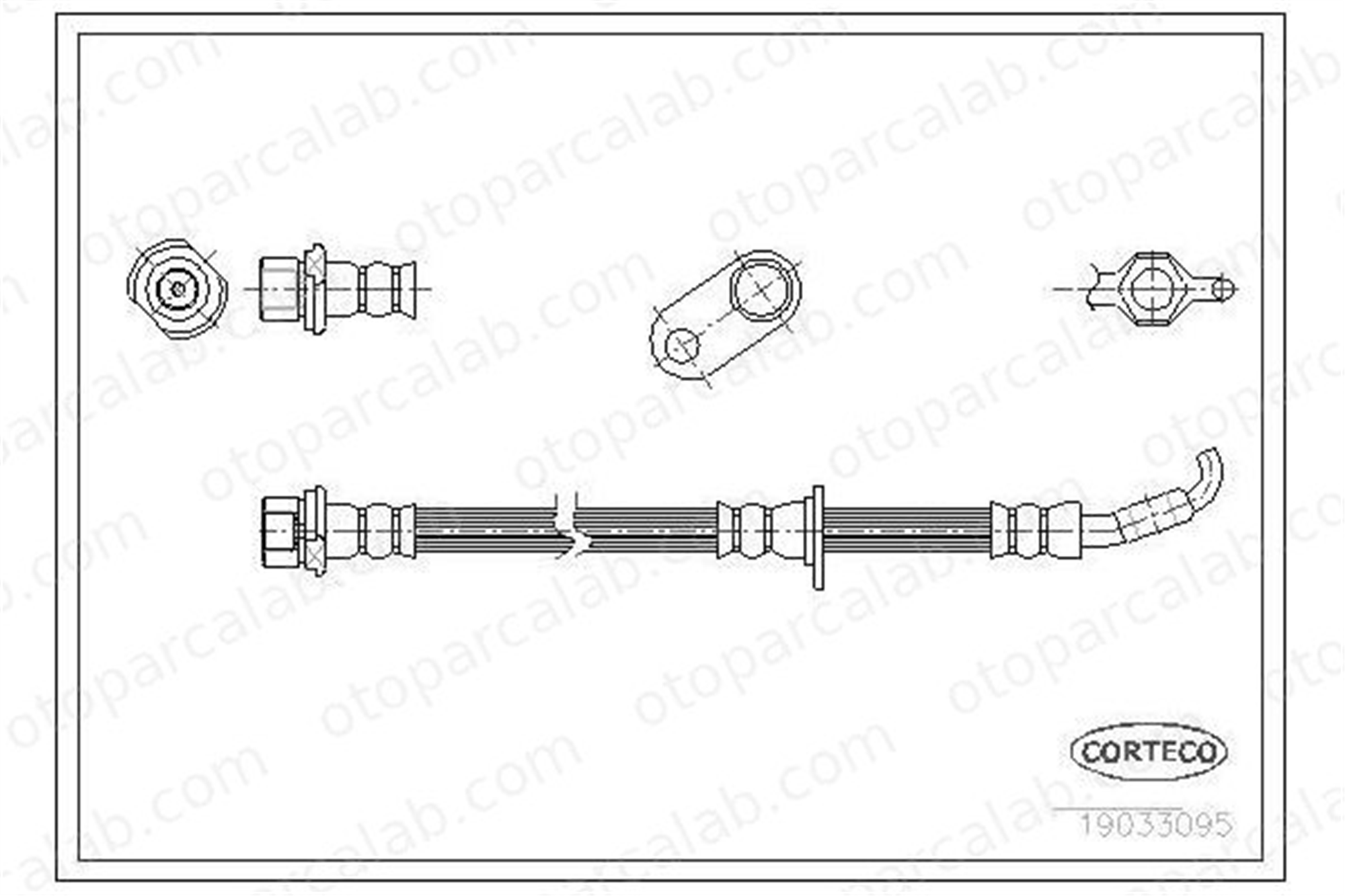 FROW 551.1112.016 Fren Hortumu Ön Sağ veya Sol TOYOTA CARINA E VI Sedan CARINA E VI Sportswagon 9094702887