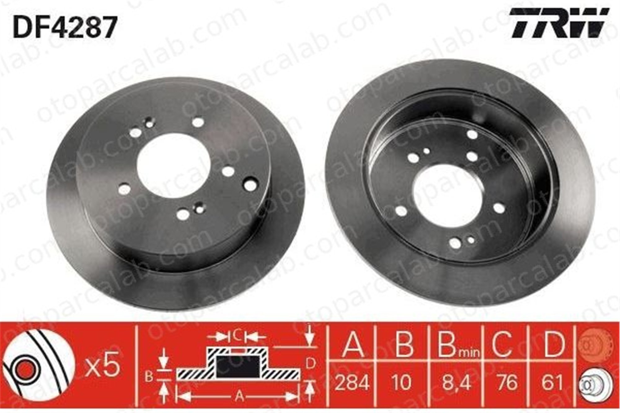 FROW 556.1102.005 Fren Disk Ayna Arka Sağ ve Sol HYUNDAI TUCSON SANTA FÉ I 584112Y300 584113A300