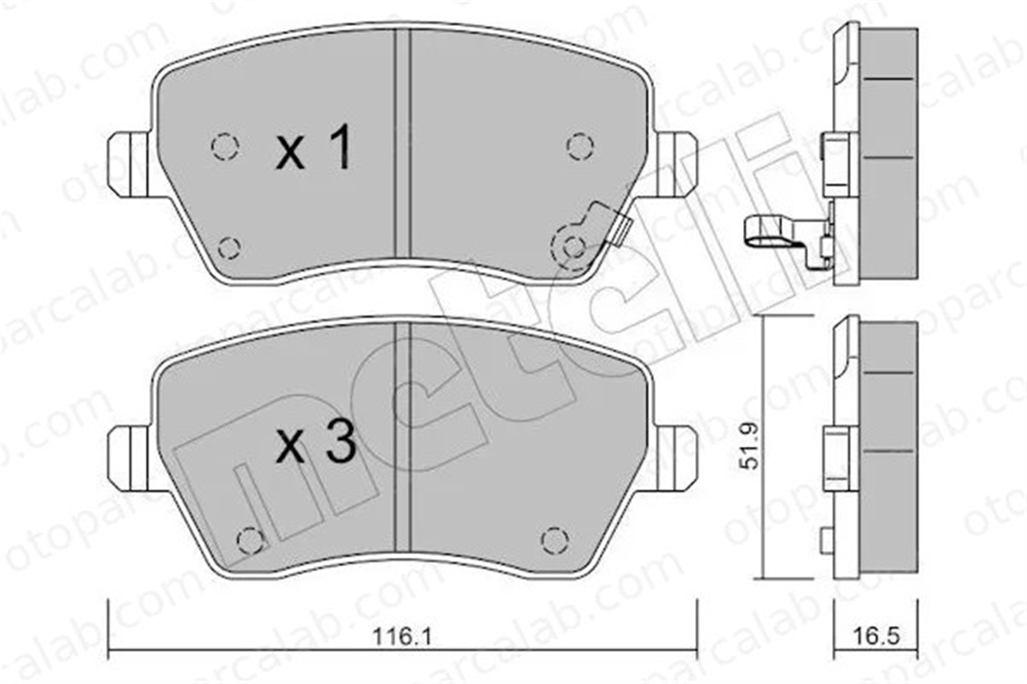 FROW 557.1101.002 Fren Disk Balata Ön RENAULT CLIO III CLIO III Grandtour 4708239 43022T0GA01