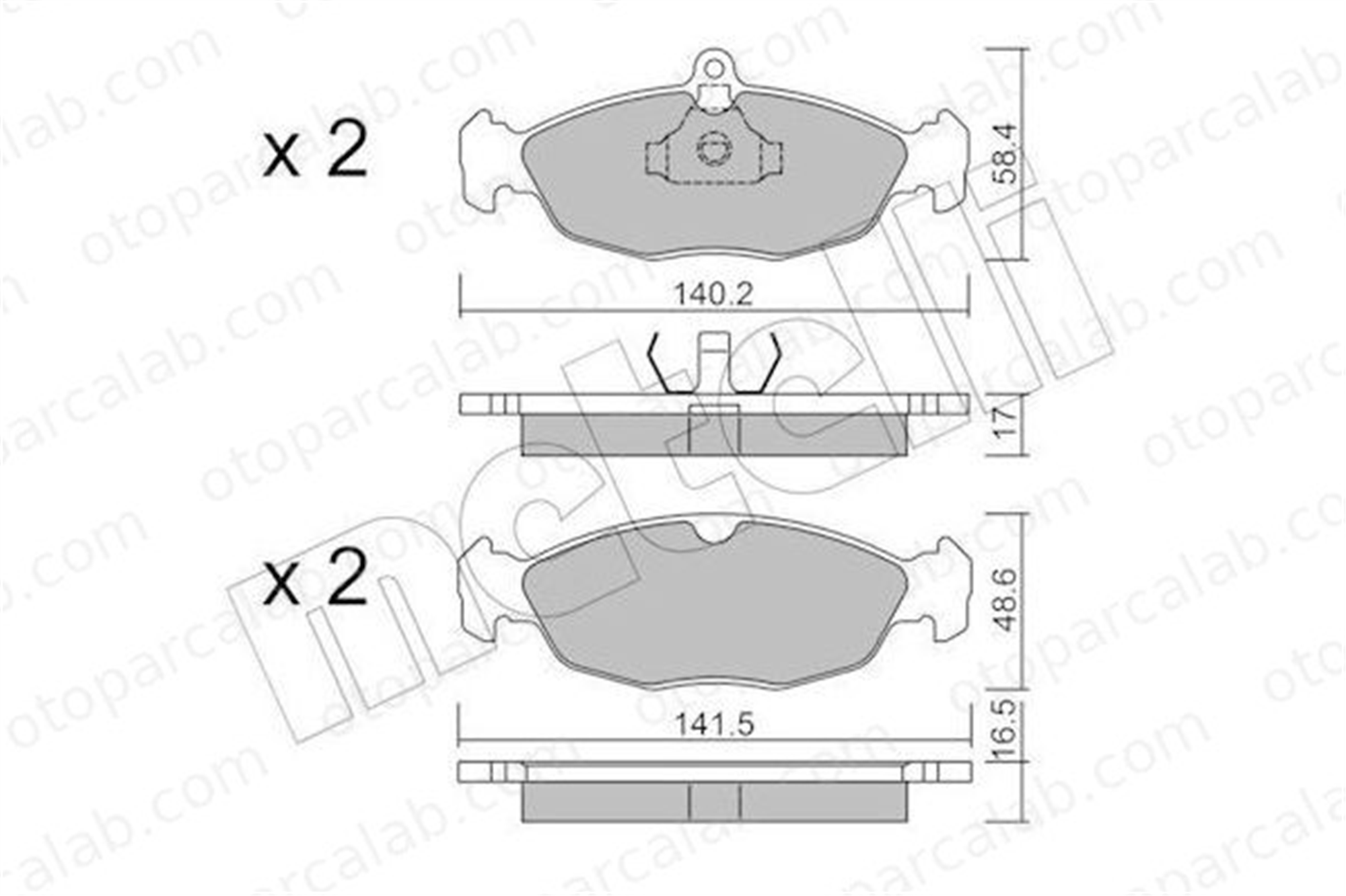 FROW 558.1101.002 Fren Disk Balata Ön DAEWOO NUBIRA Sedan NUBIRA Wagon 11046948322 12996405