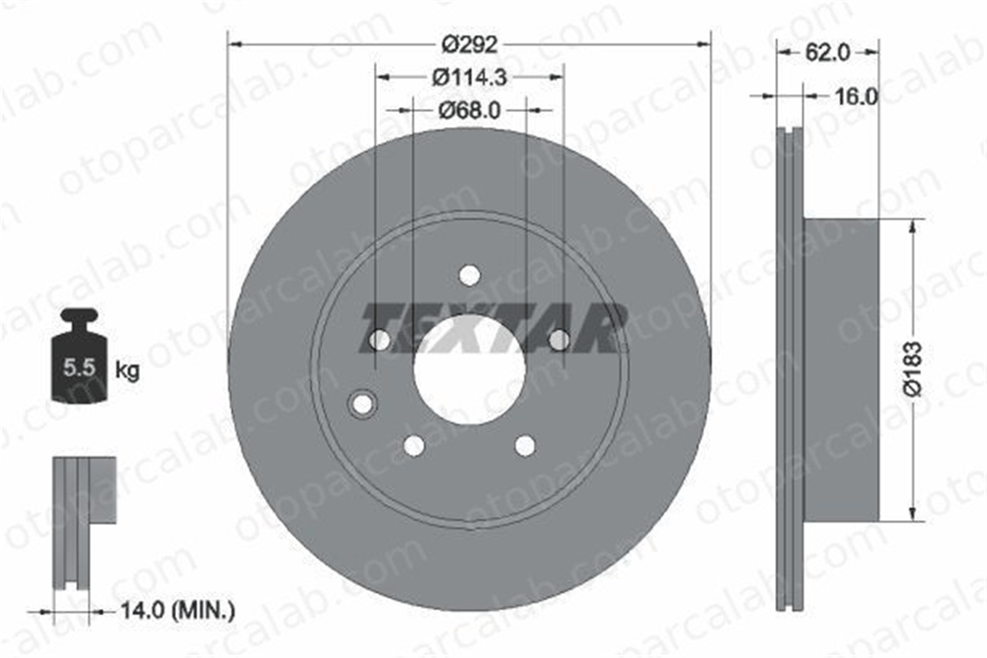 FROW 561.1102.004 Fren Disk Ayna Arka Sağ ve Sol NISSAN QASHQAI +2 QASHQAI / QASHQAI +2 I 432003112 43206049VA