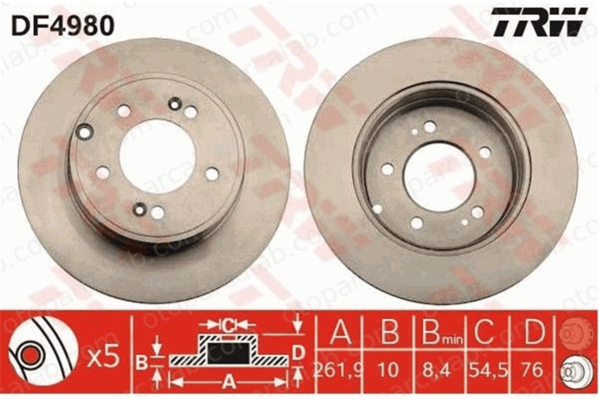 FROW 568.1102.003 Fren Disk Ayna Arka Sağ ve Sol HYUNDAI SONATA V GRANDEUR 584113K100 584113K110