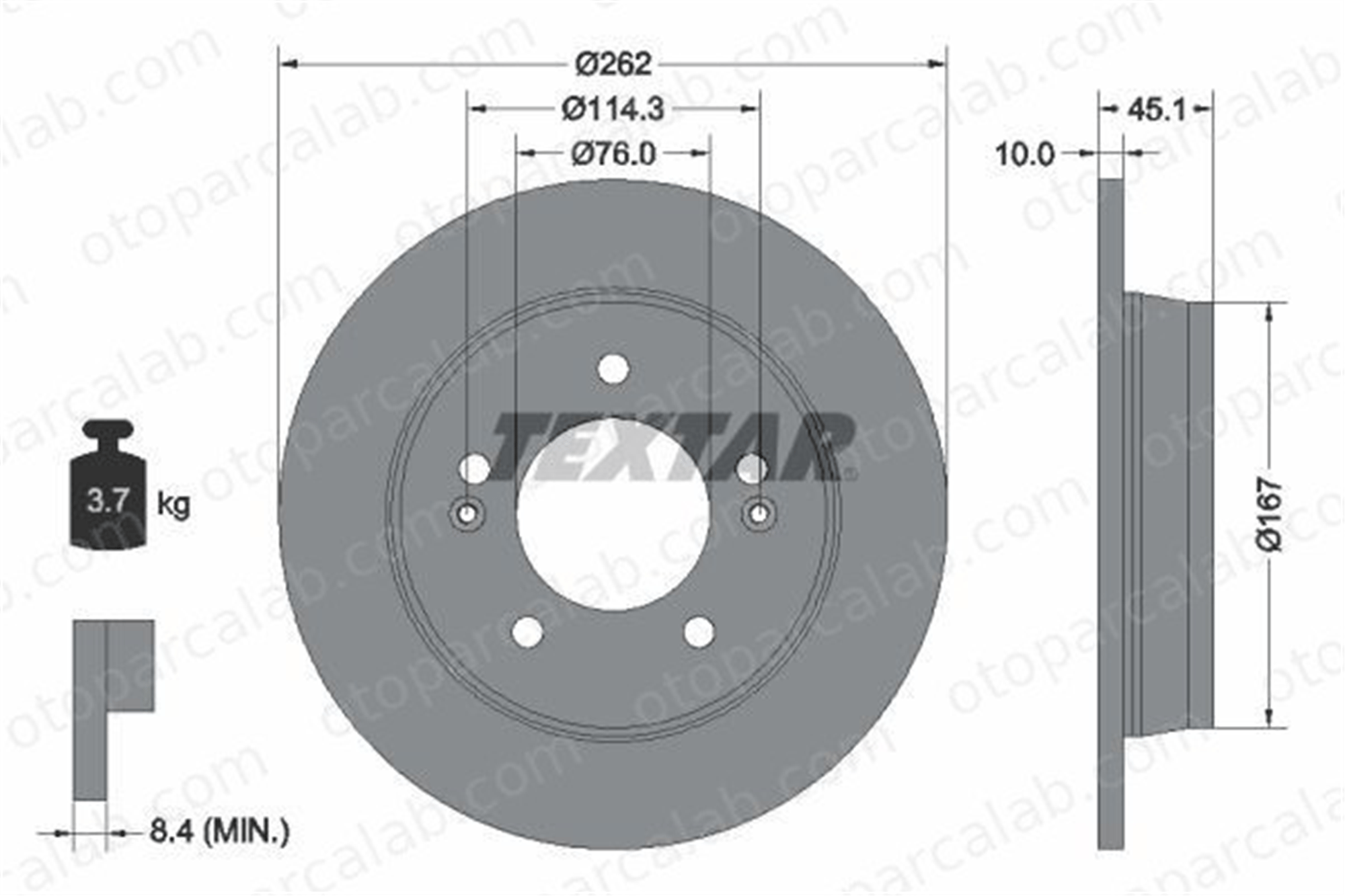 FROW 573.1102.002 Fren Disk Ayna Arka Sağ ve Sol KIA CEE'D HYUNDAI i30 584113Y300 584113X300