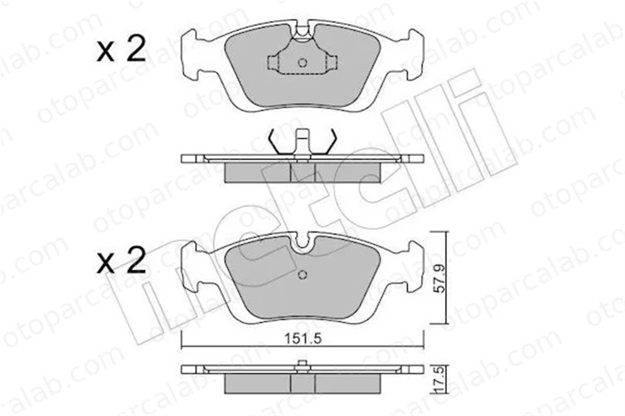FROW 802.1101.003 Fren Disk Balata Ön BMW Z3 Roadster 3 Compact 3411116035 1160356