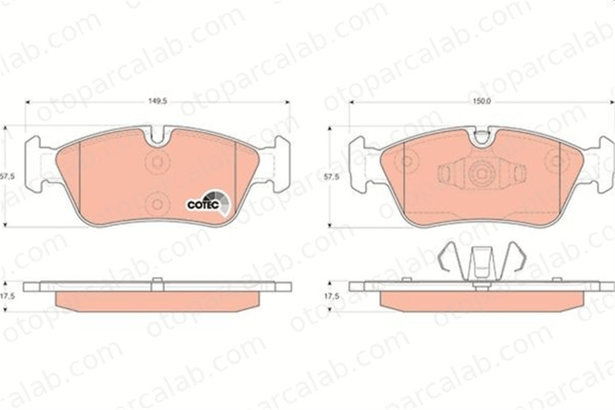 FROW 822.1101.001 Fren Disk Balata Ön BMW 1 3 2288849 2288851