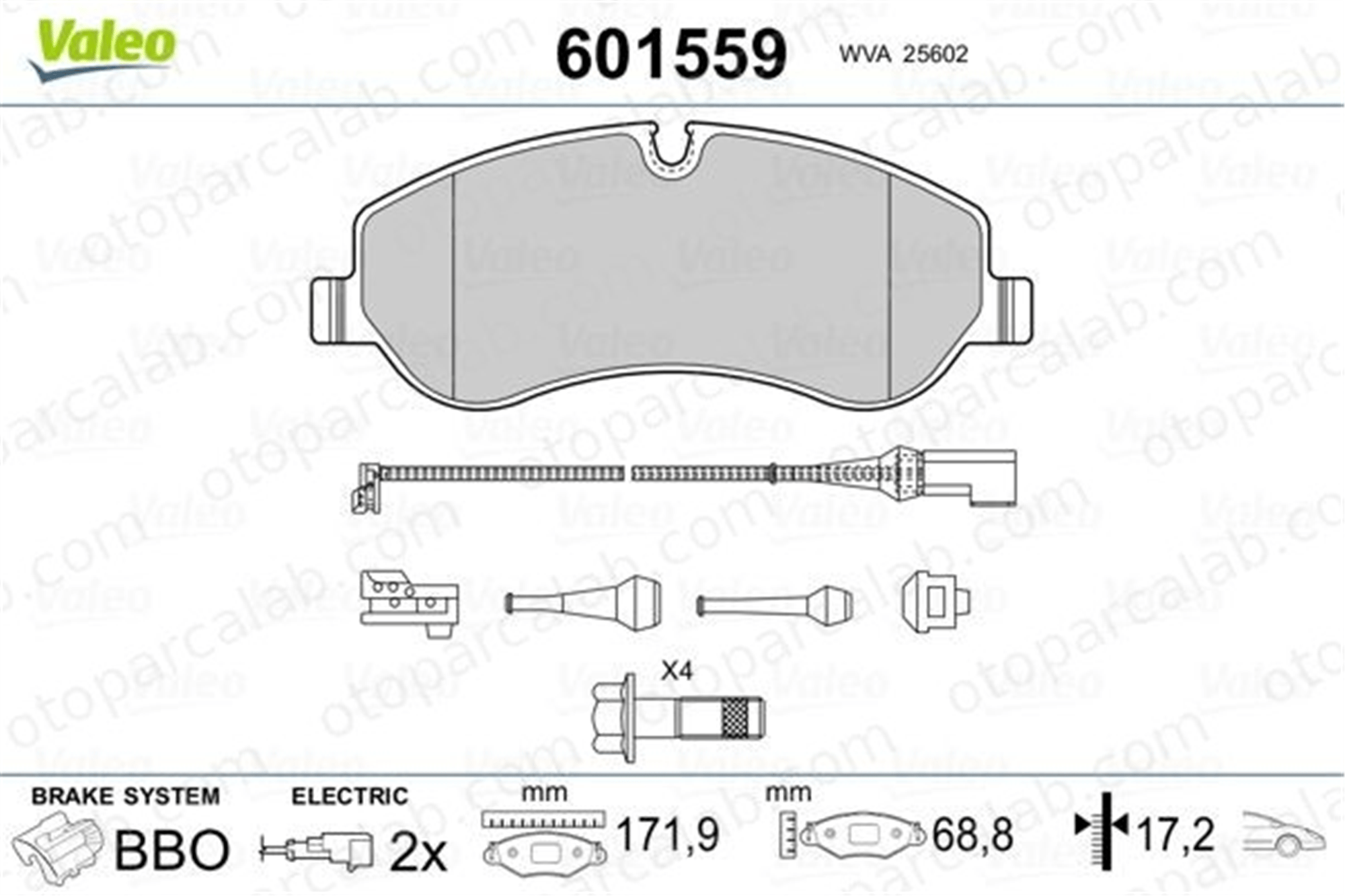 FTE 9001087 Fren Disk Balata Ön veya Arka FORD TRANSIT V363 Panelvan/Van TRANSIT V363 Platform şasi BK212K021AC 2391870