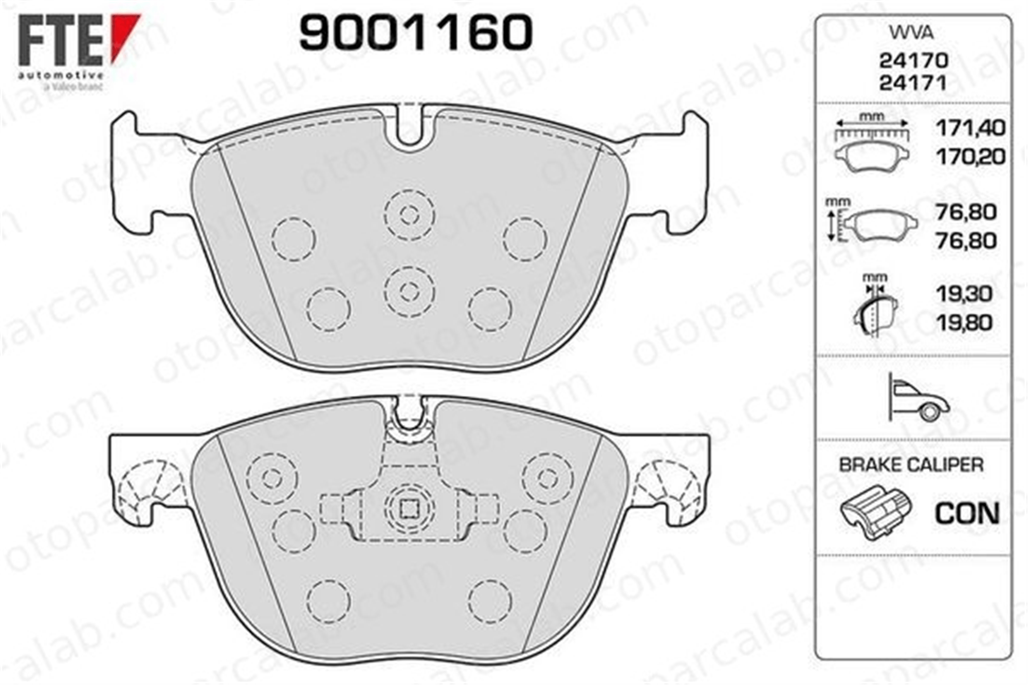 FTE 9001160 Fren Disk Balata Ön BMW X5 X6 34116852253 2413038