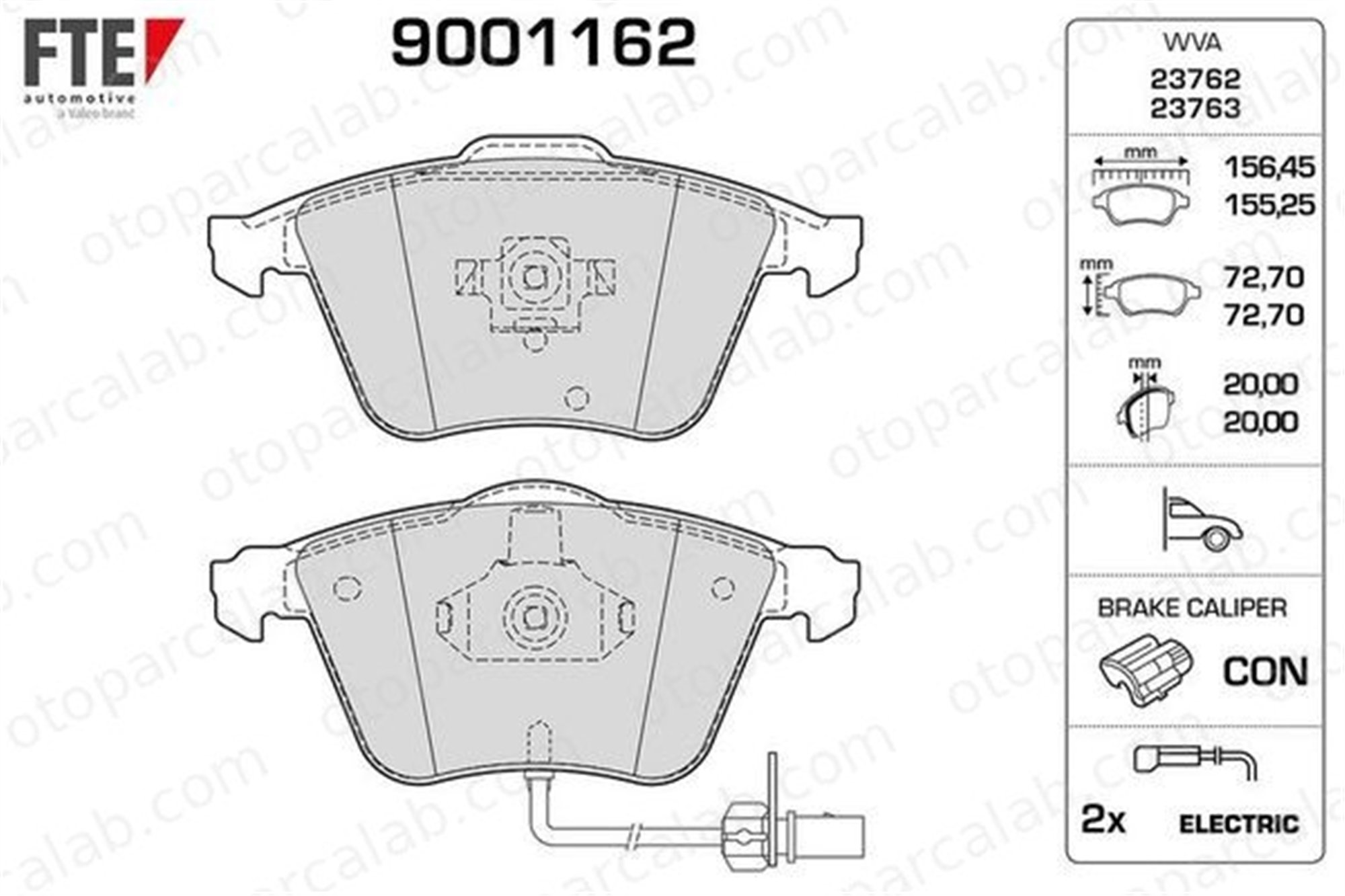 FTE 9001162 Fren Disk Balata Ön AUDI A6 C5 Avant A6 C5 4B0698151AC 4B0698151AD