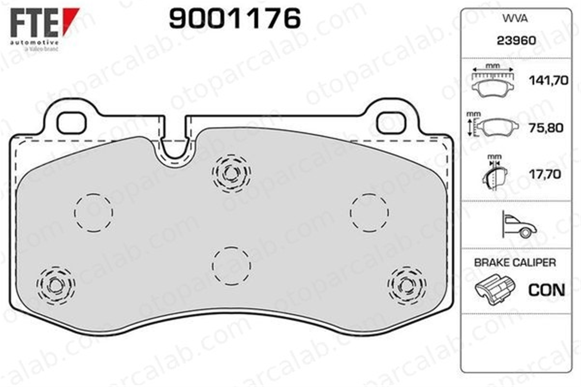 FTE 9001176 Fren Disk Balata Ön MERCEDES-BENZ S-SERISI SL 44206220 A0044208020