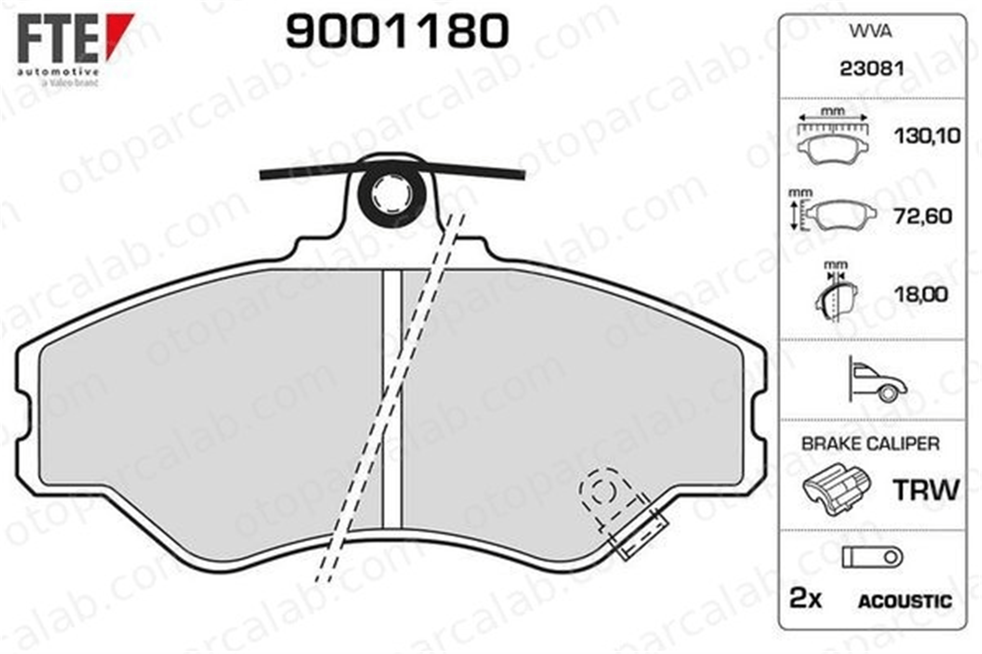 FTE 9001180 Fren Disk Balata Ön HYUNDAI H100 Panelvan/Van H100 Minibüs/Otobüs HYUNPLA001MEAO 5810144A00