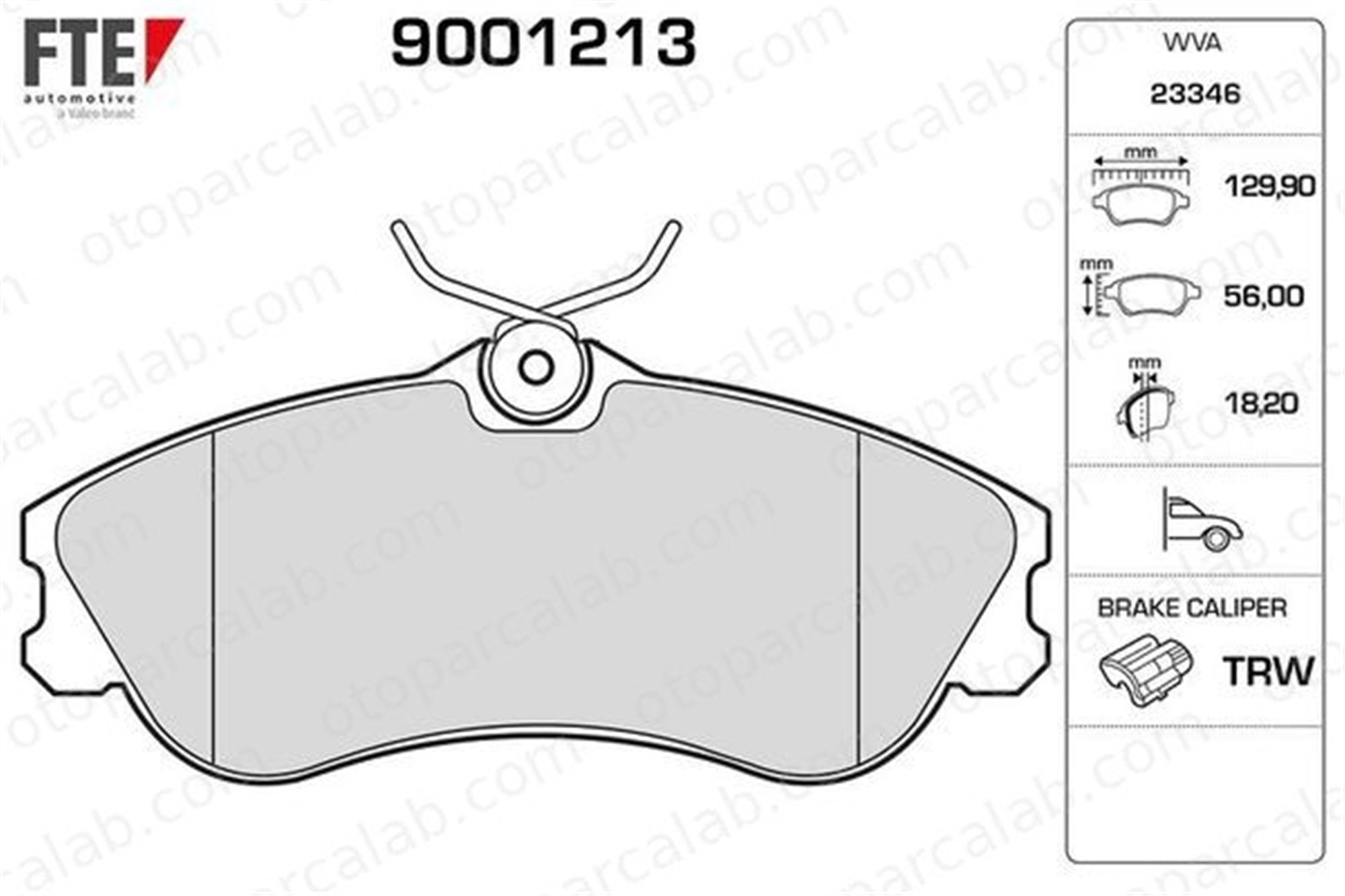 FTE 9001213 Fren Disk Balata Ön CITROËN XSARA PICASSO PEUGEOT PARTNER Kasa/büyük limuzin 425381 425234