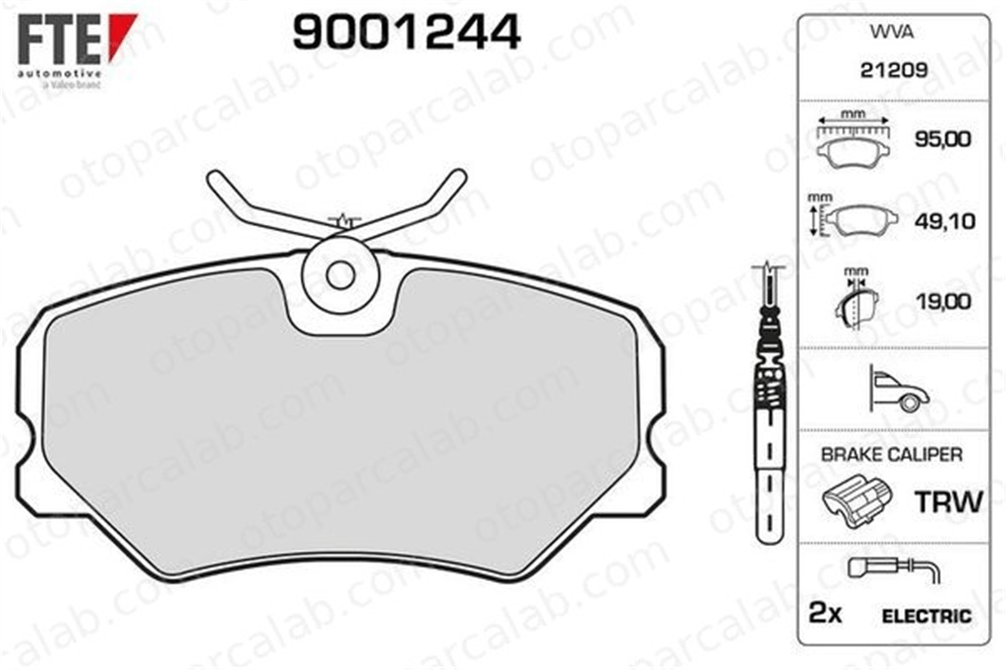 FTE 9001244 Fren Disk Balata Ön PEUGEOT 405 I 405 I Break 446526420 1611458780