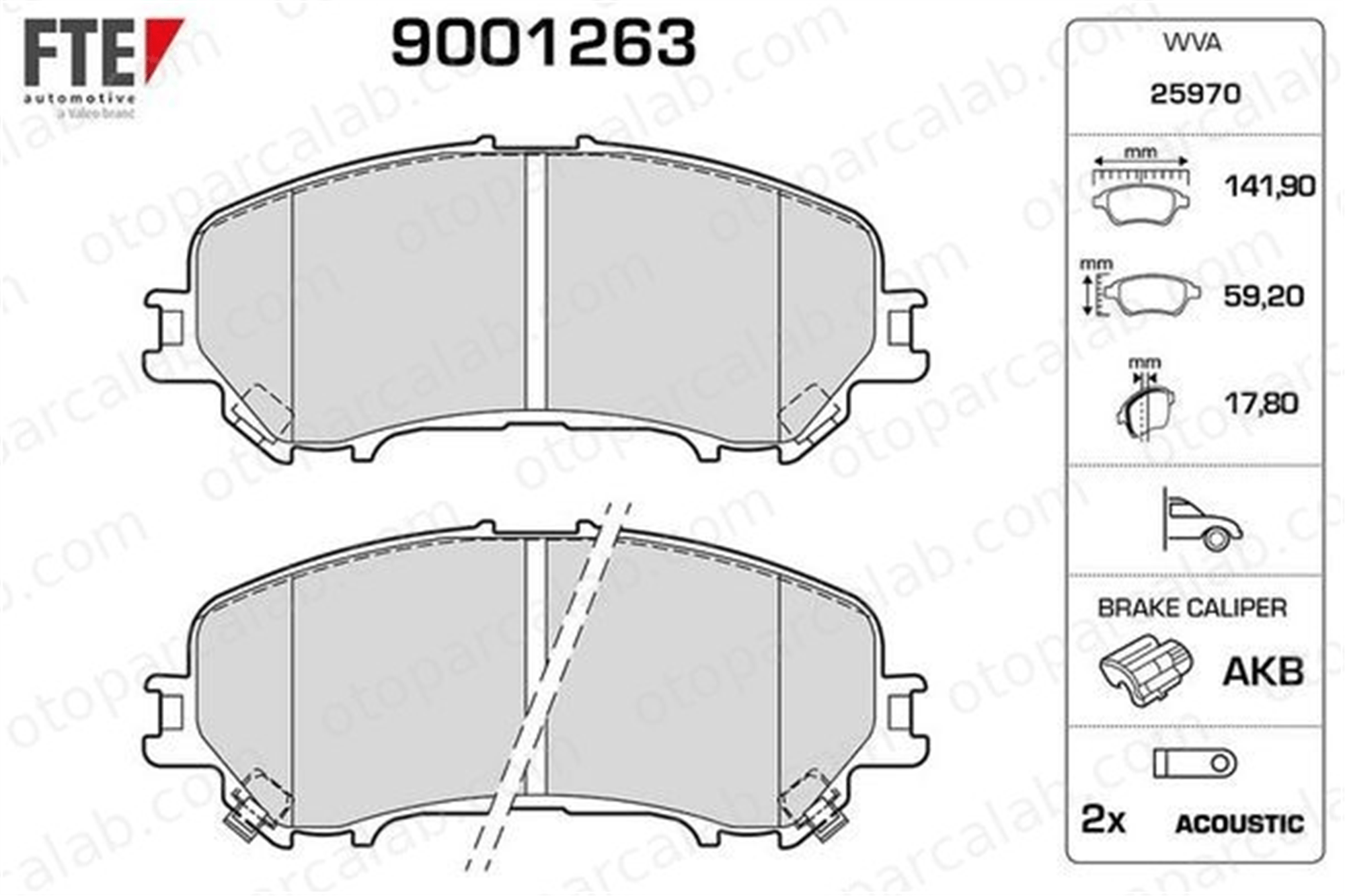 FTE 9001263 Fren Disk Balata Ön RENAULT KADJAR NISSAN QASHQAI II SUV 410604EA0A D10604CA0A