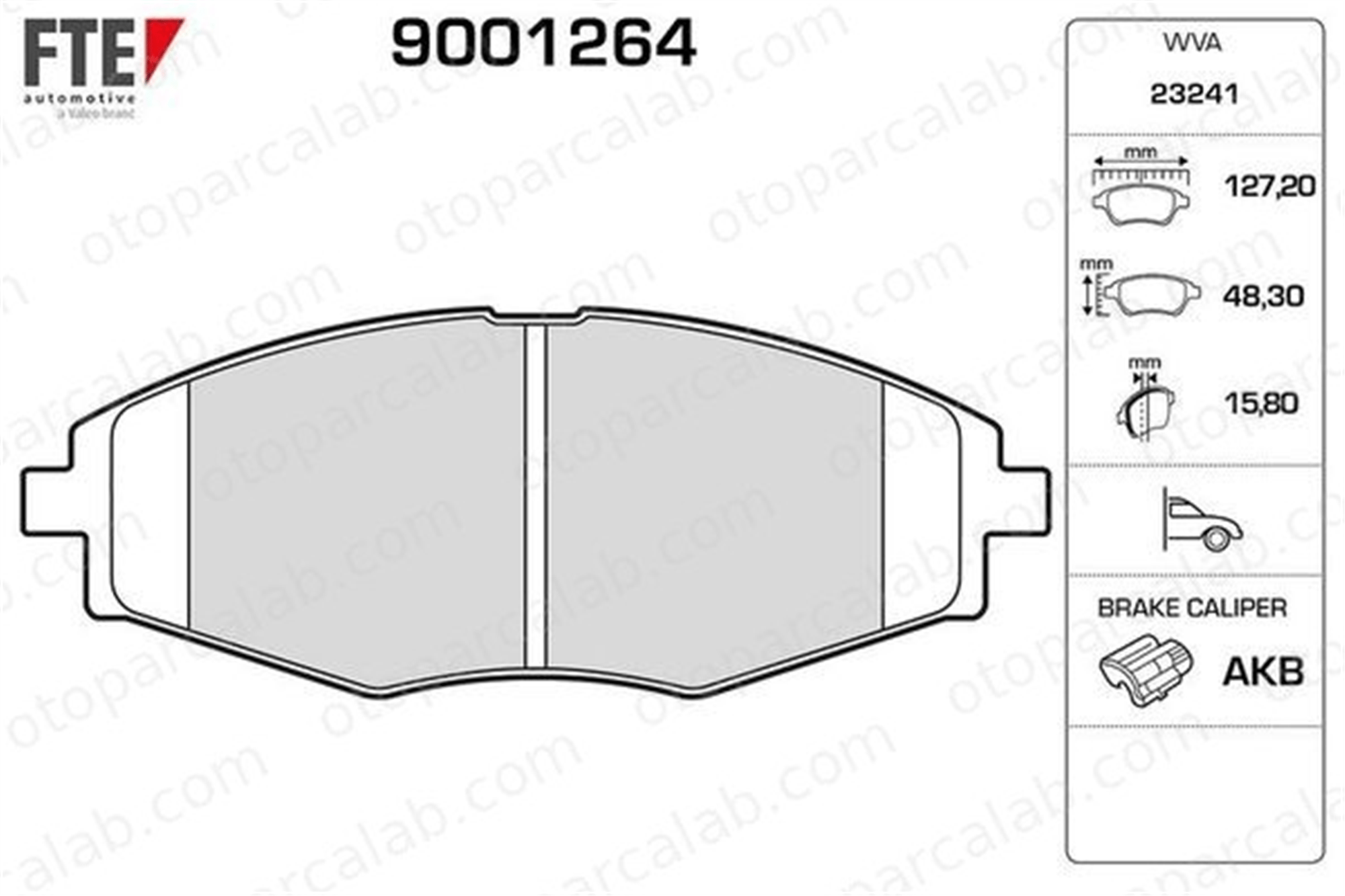 FTE 9001264 Fren Disk Balata Ön CHEVROLET MATIZ SPARK 96316582 96446176