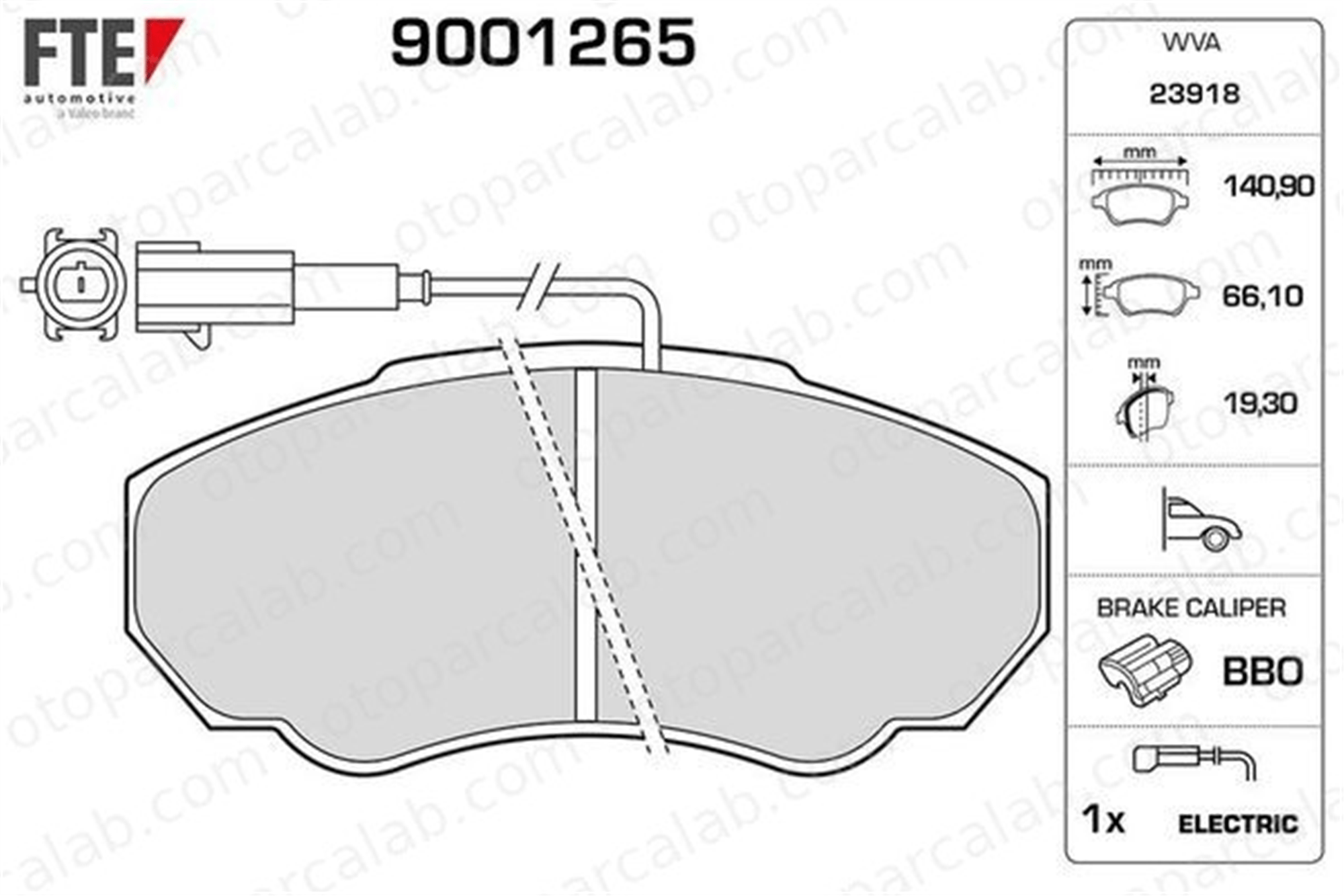 FTE 9001265 Fren Disk Balata Ön FIAT DUCATO Minibüs/Otobüs DUCATO Panelvan/Van 71752979 77364862