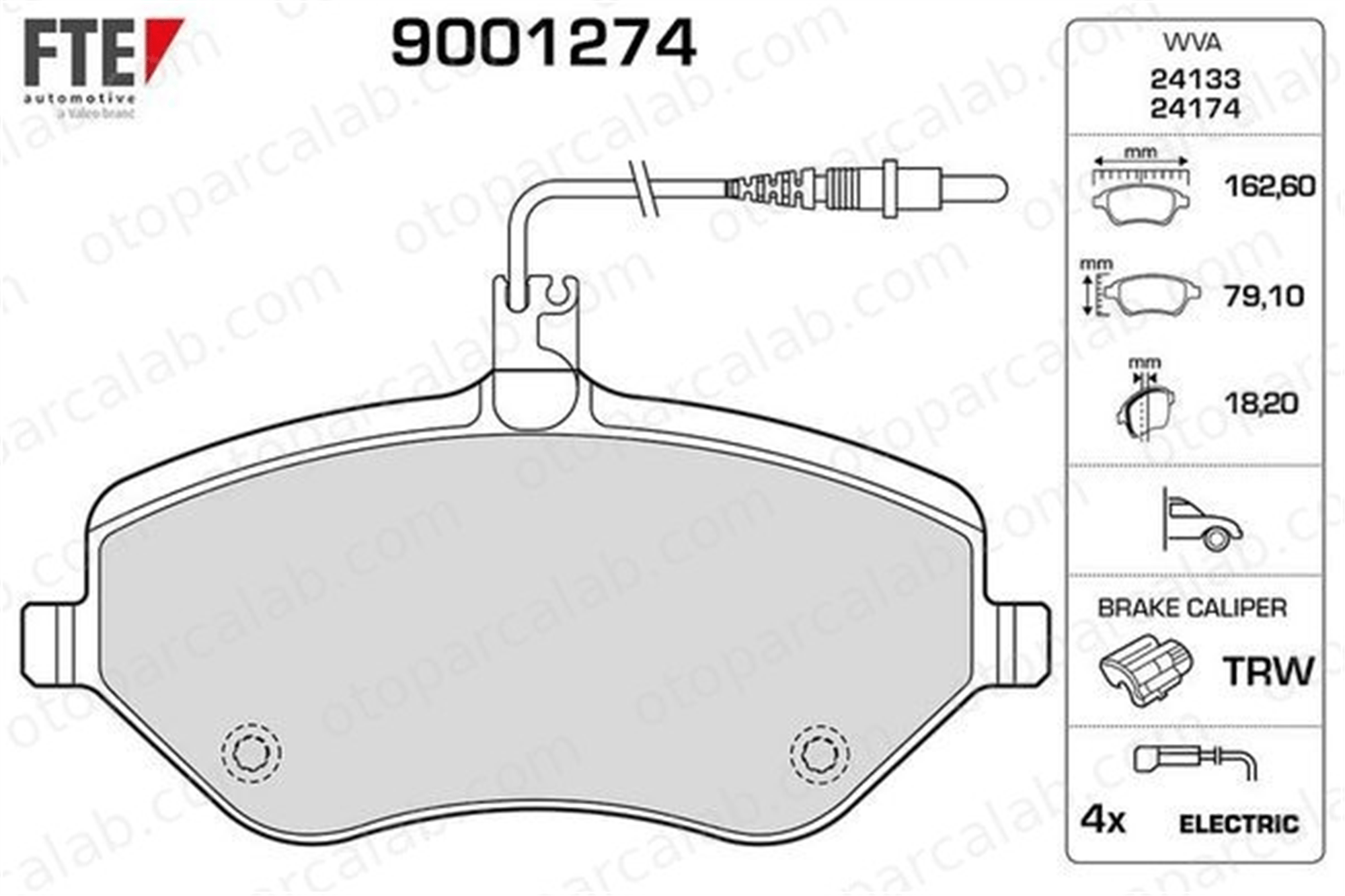 FTE 9001274 Fren Disk Balata Ön PEUGEOT 407 SW 607 425294 425480