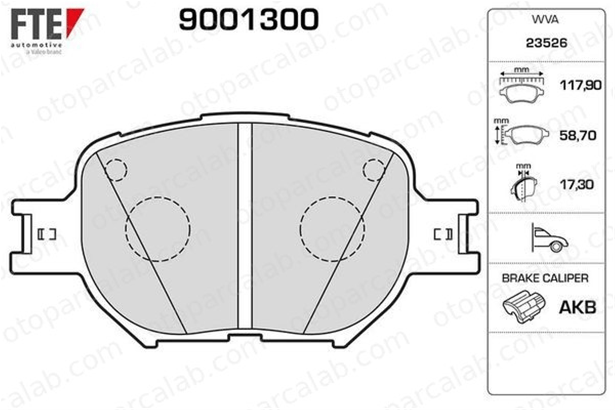 FTE 9001300 Fren Disk Balata Ön TOYOTA CELICA Coupe COROLLA Verso 13030 446530330