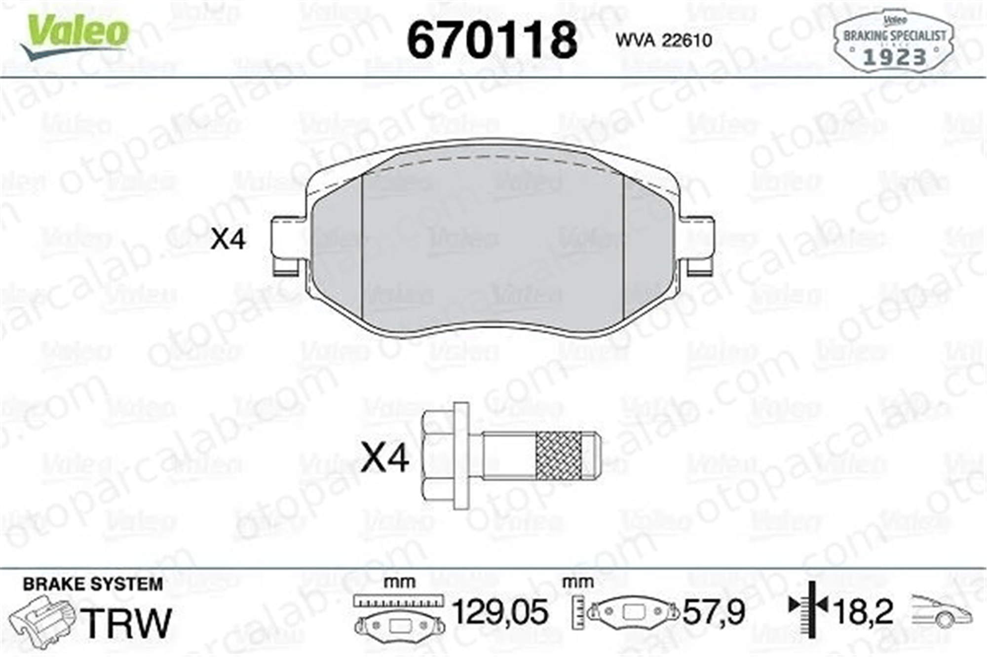 FTE 9001311 Fren Disk Balata Ön RENAULT MEGANE IV Grandtour MEGANE IV Hatchback 410603407R 410605929R